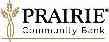 Prairie Community Bank logo with stylized wheat design