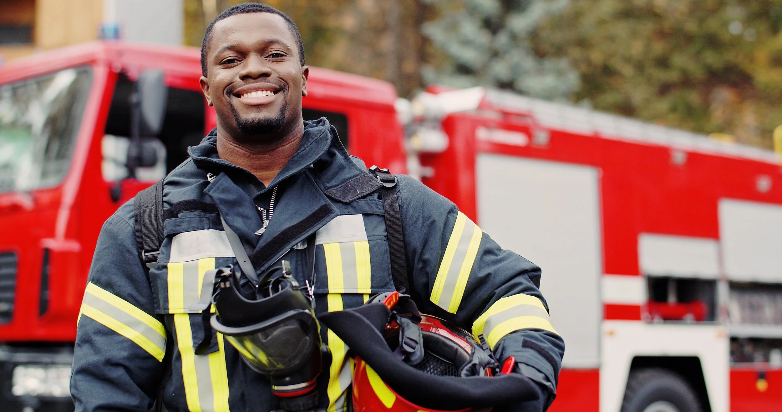 fireman ready to handle electrical fire