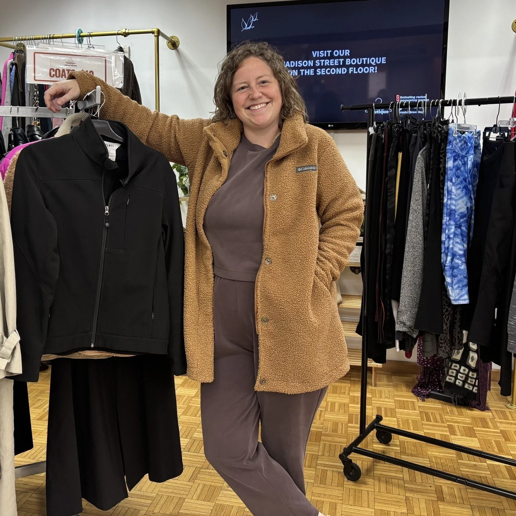 Style meets purpose at the YWCA!
Check out these fabulous finds — from cozy coats to stylish outfits — all purchased right here at the Madison Street Boutique!
Our Women’s Empowerment Center Open House is happening today, 10:00 AM