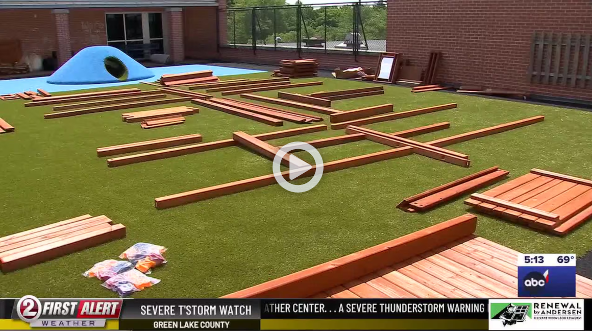 YWCA Greater Green Bay finishing new rooftop playground for young children