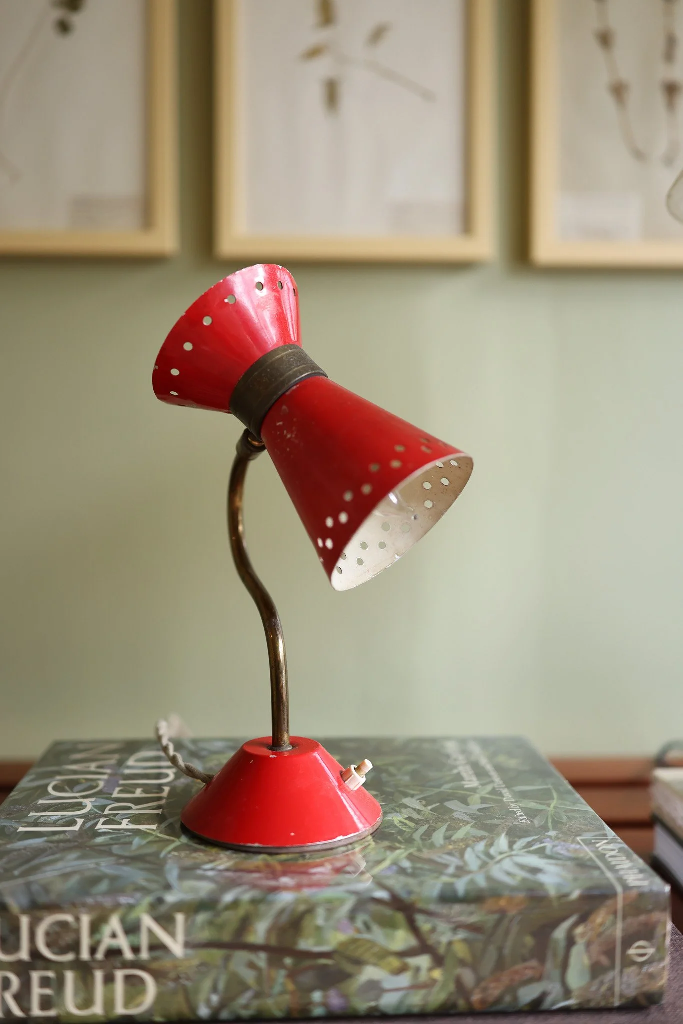 Vintage Red Task Lamp