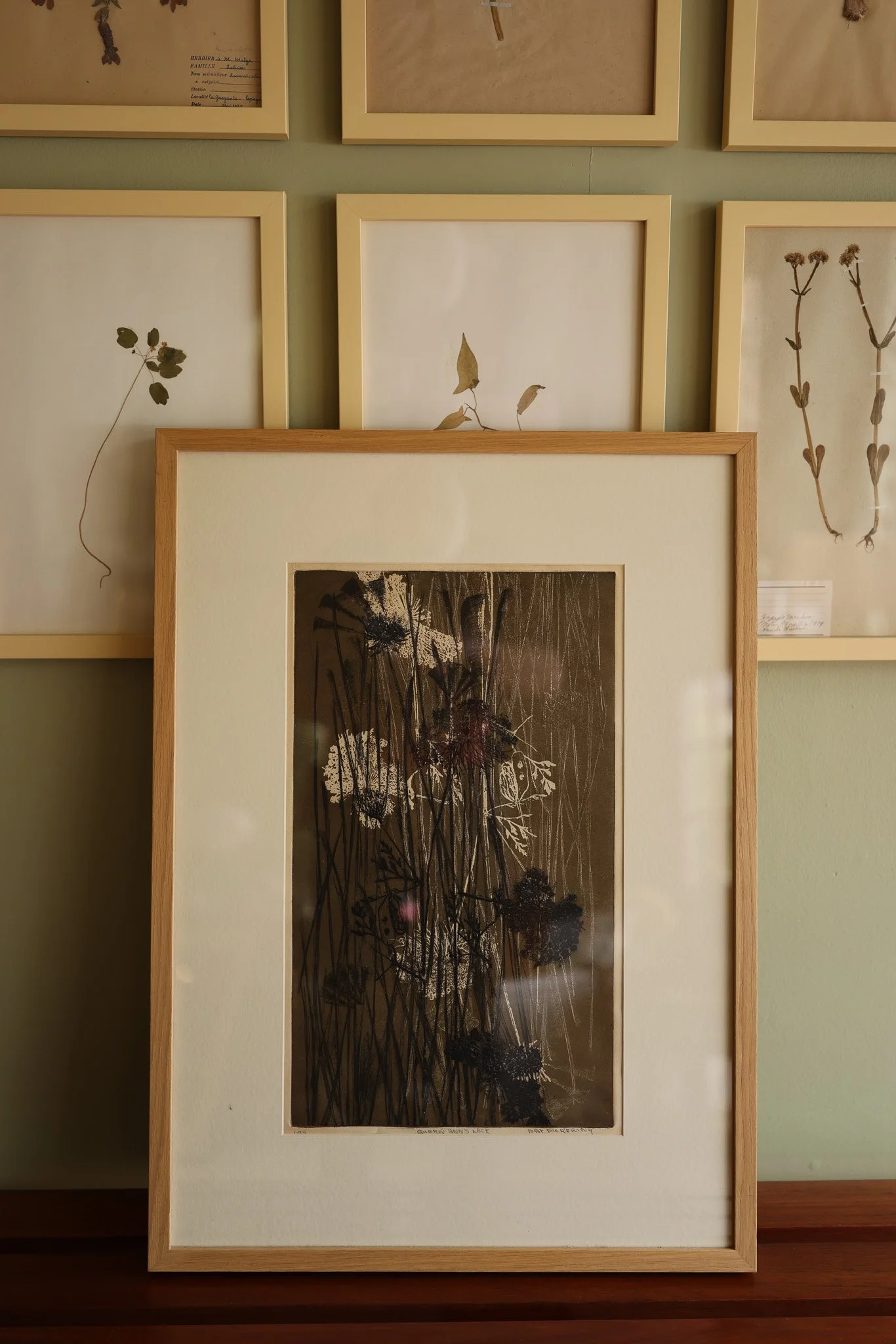 Botanical Wood Cut Block Print