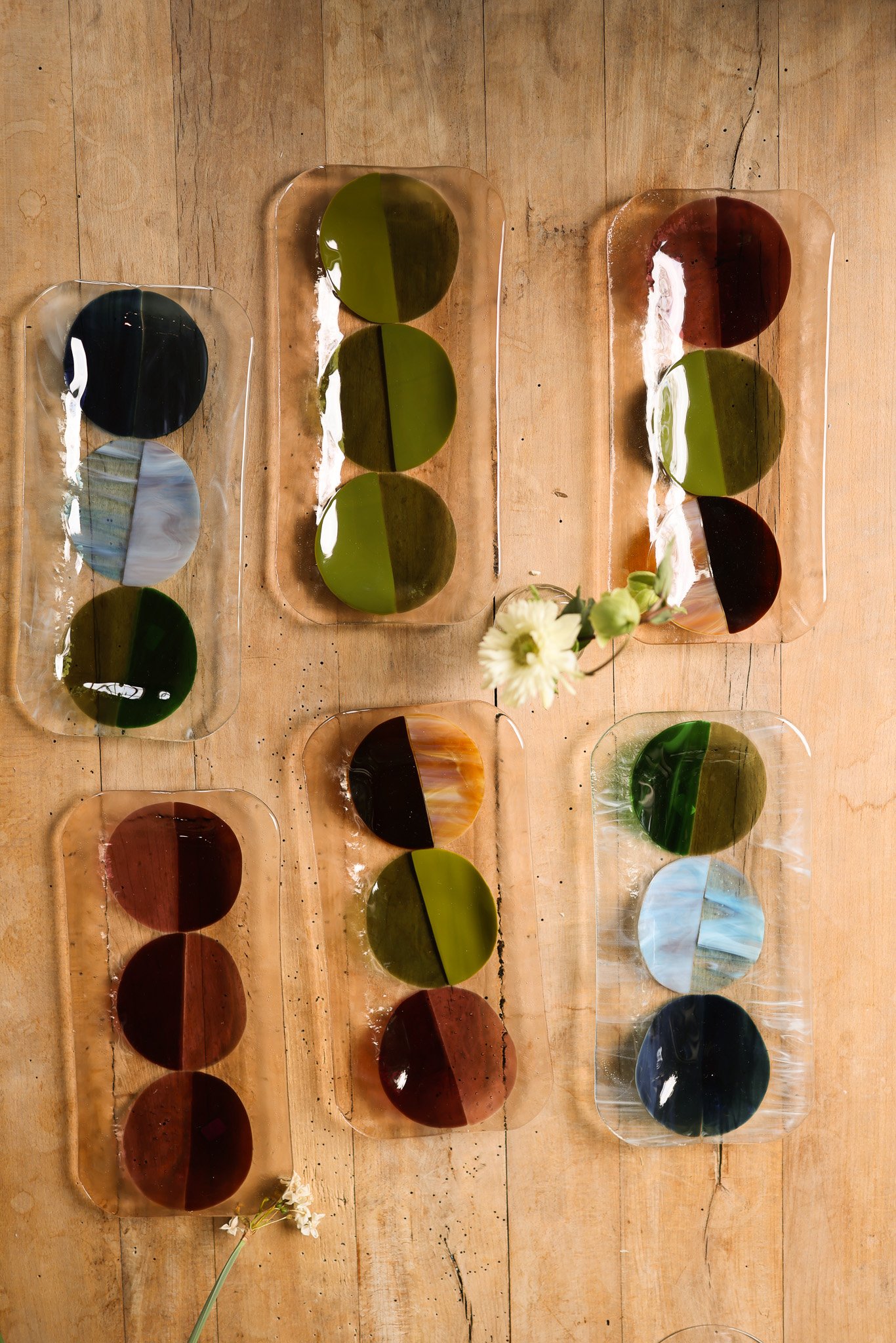 Three Dot Glass Platter