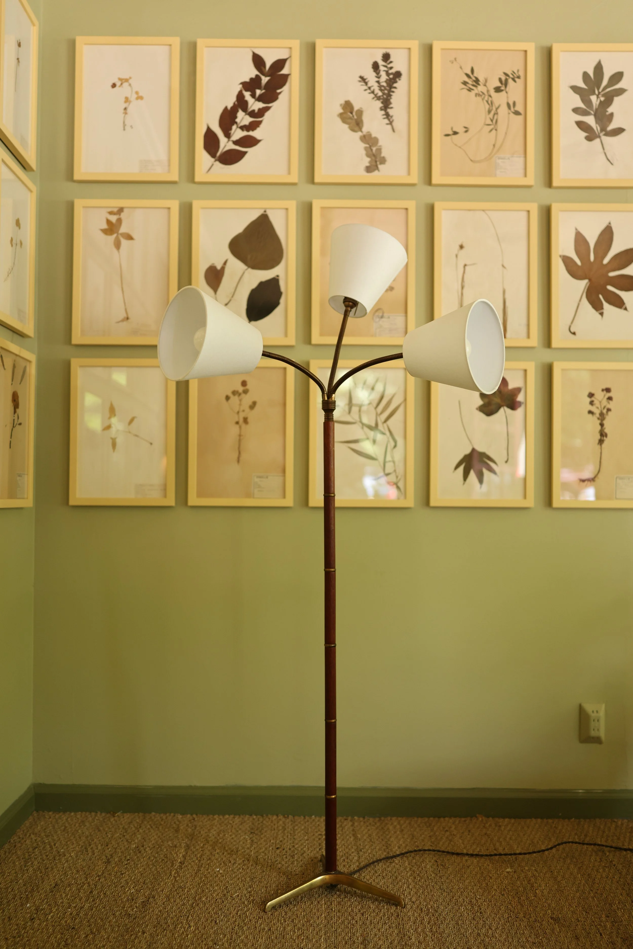 Danish Teak Three Arm Floor Lamp