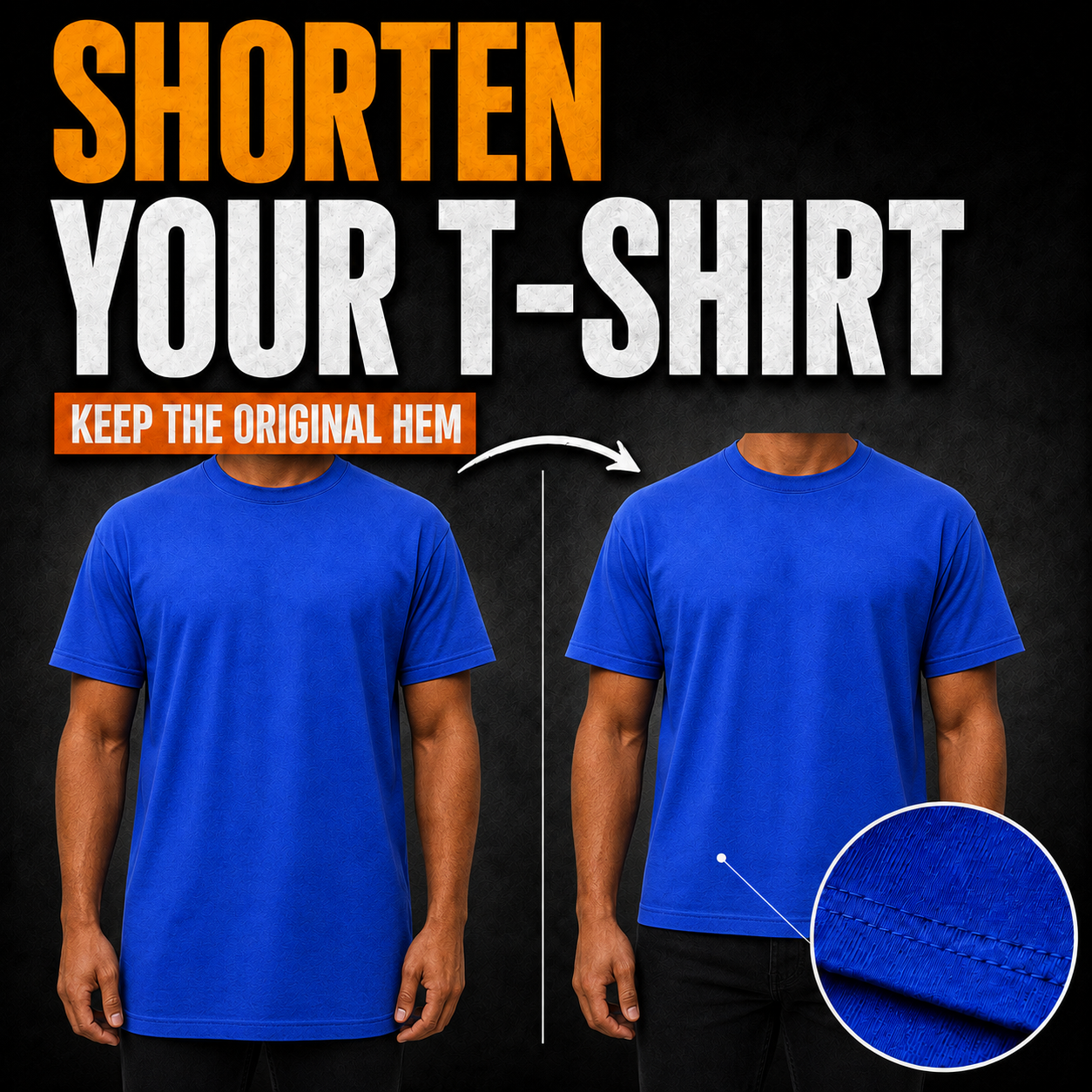 How to Shorten a T-shirt Without Losing the Original Hem