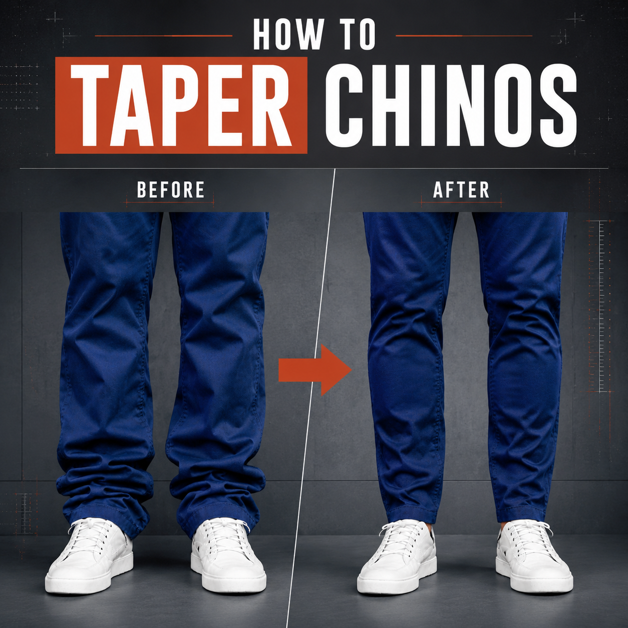 How to Slim a Pair of Baggy Chinos