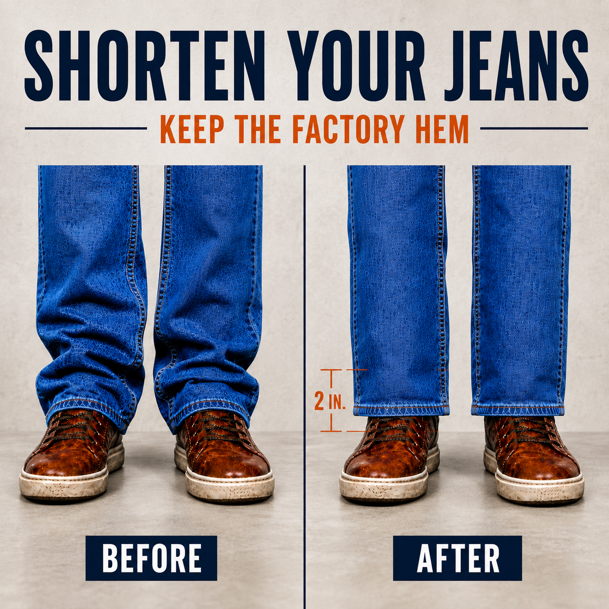 How To Hem Your Jeans KEEPING The Original Hem