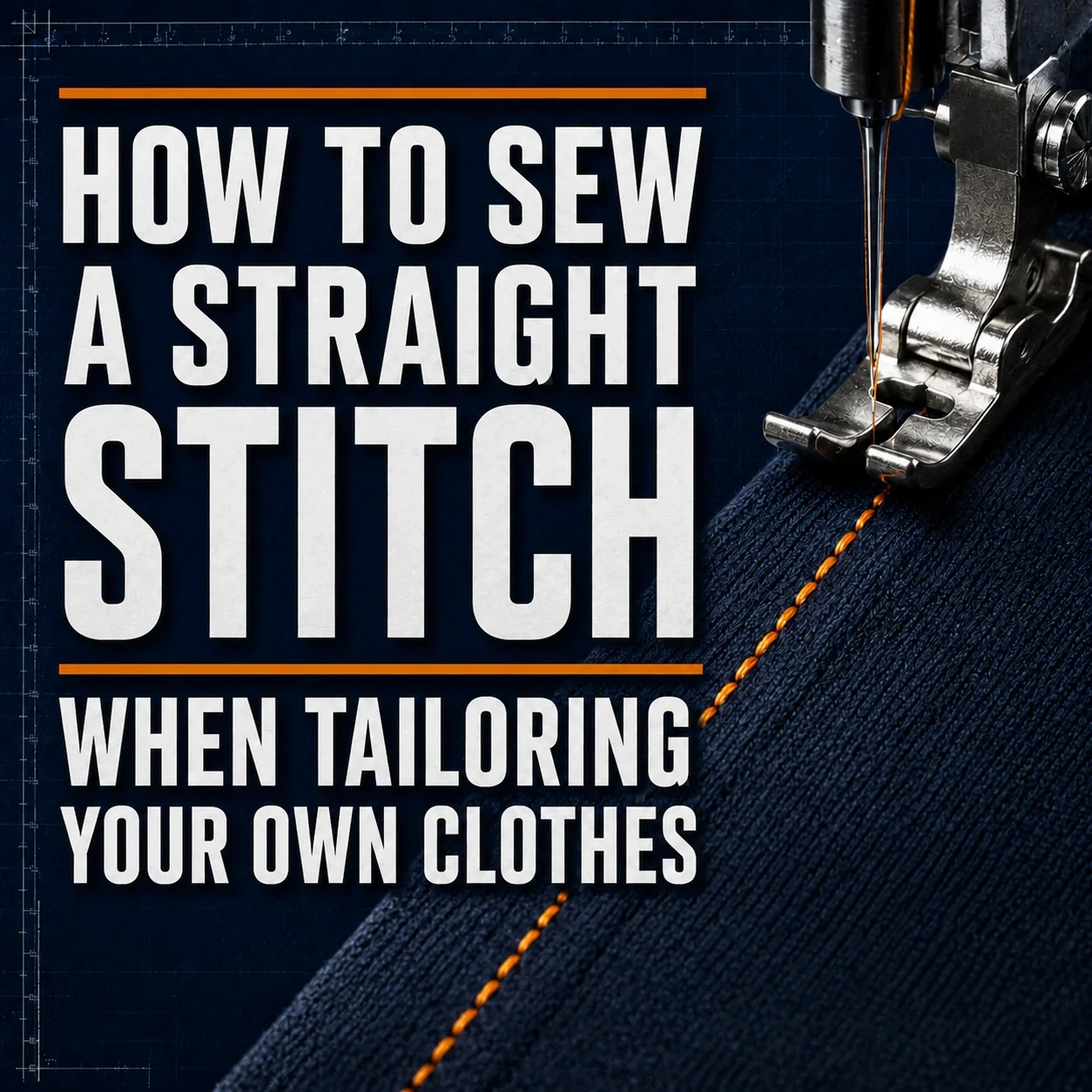 How to Sew a Straight Stitch when Tailoring your own Clothes