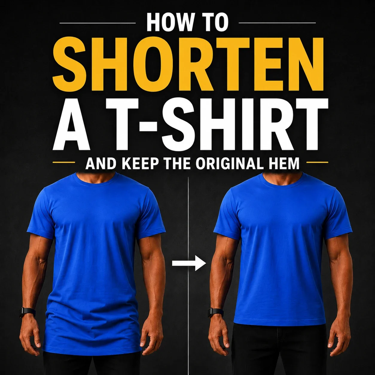 How to Shorten a T-Shirt and KEEP the Original Hem