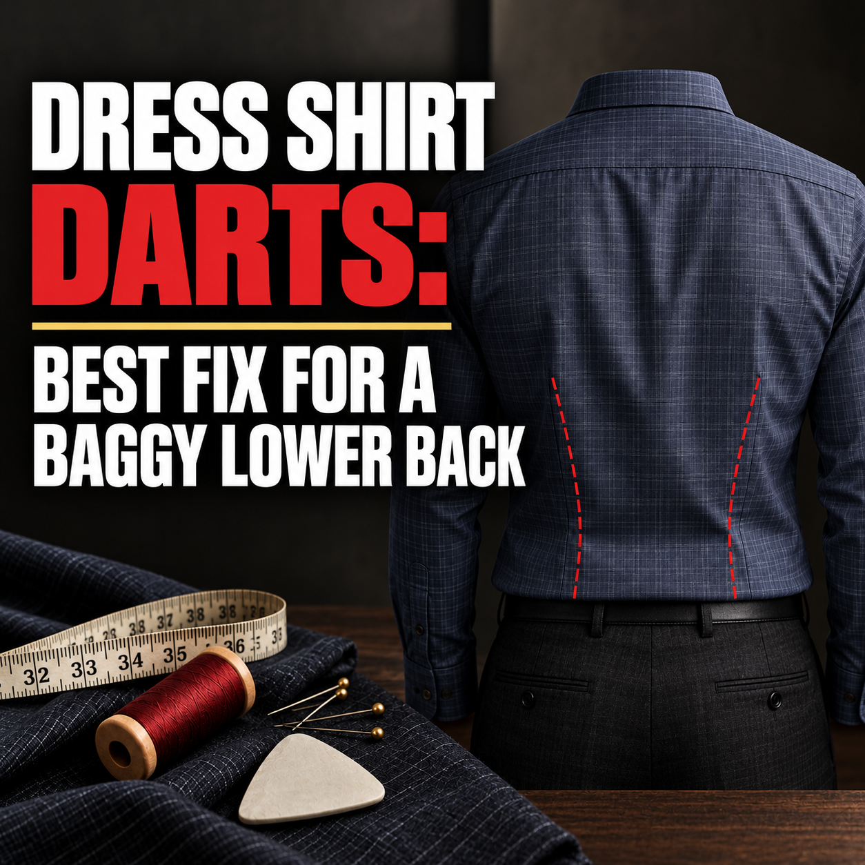 Dress Shirt Darts: Best Fix for a Baggy Lower Back