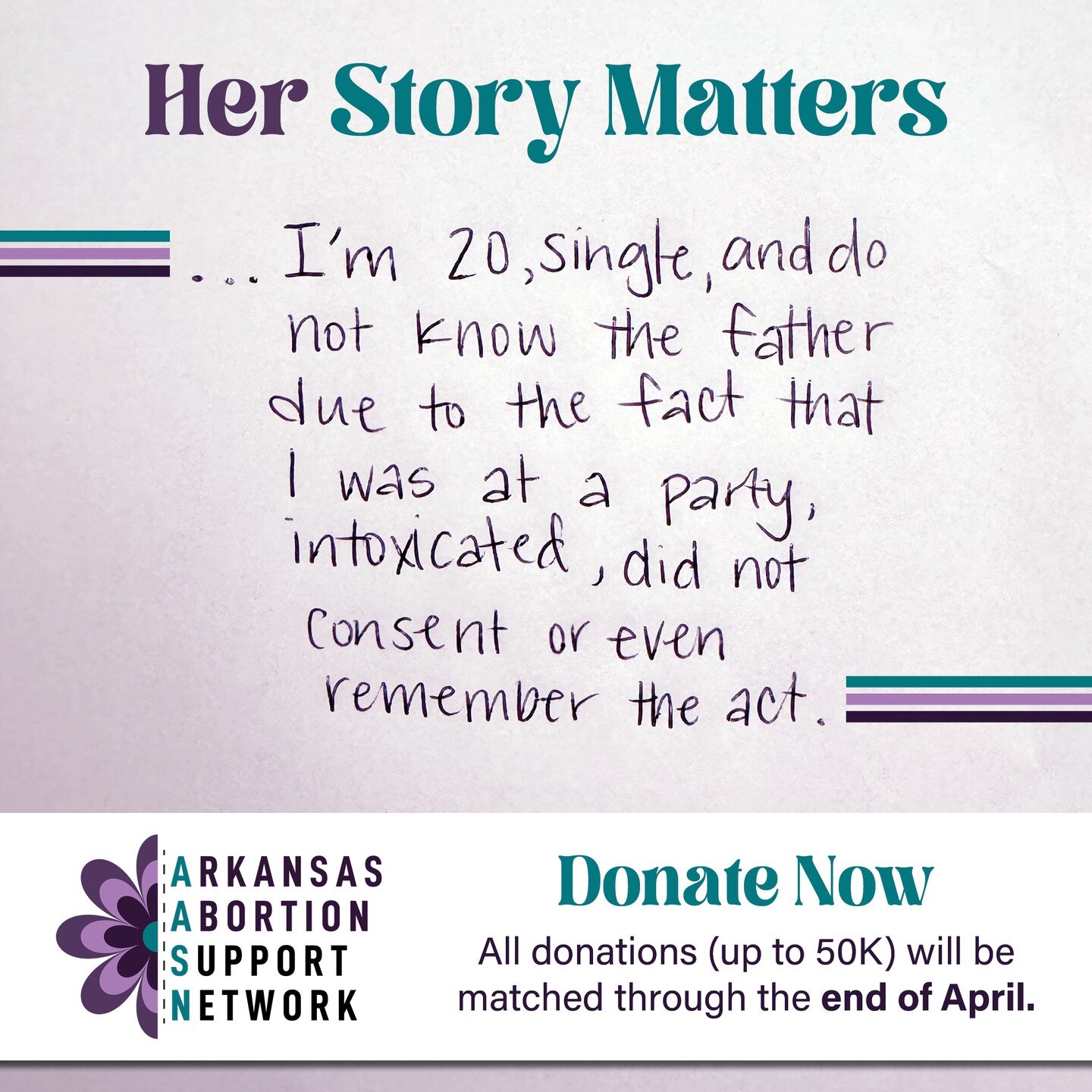 AASN provides non-judgemental support to any person that asks for help. Your donation is vital to providing care for women like her.