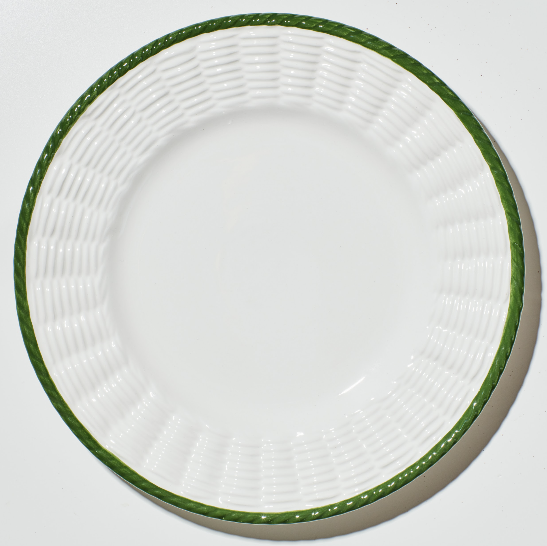 White Wicker Salad Plate