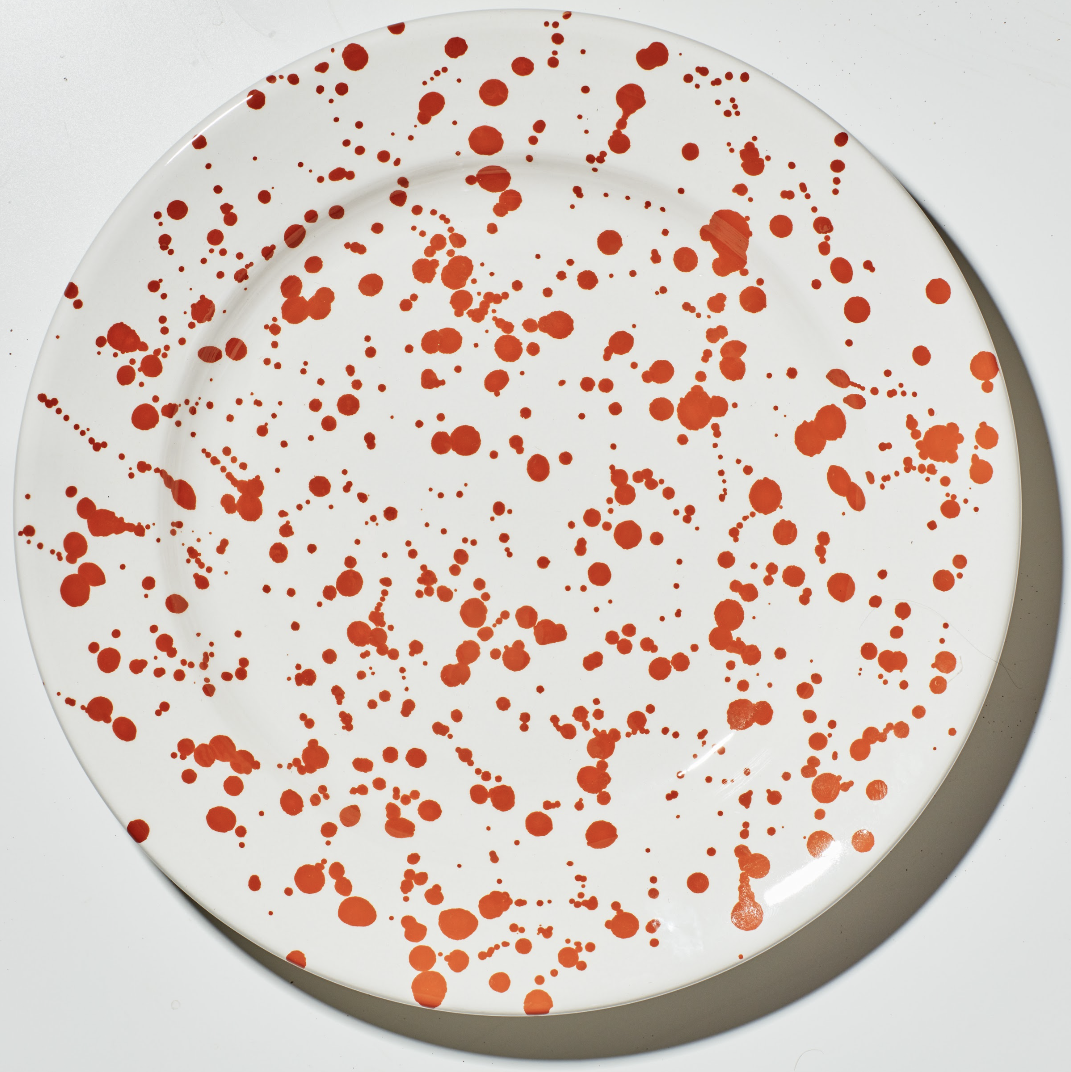 Orange Splatter Dinner Plate