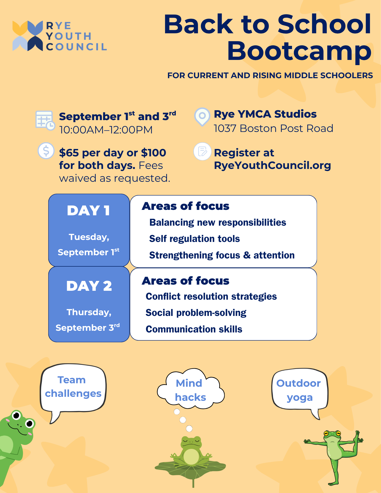 Back to School Bootcamp