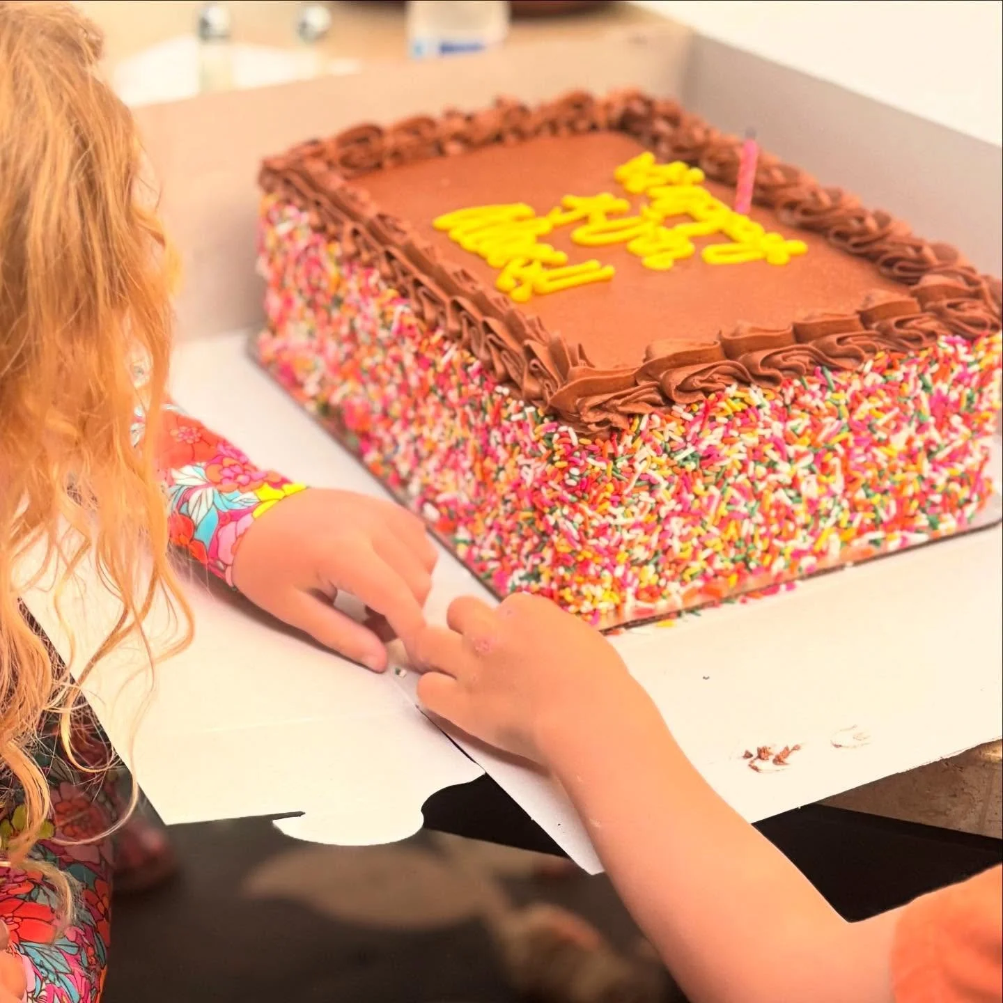 Birthday cake brings people together &hearts;️
