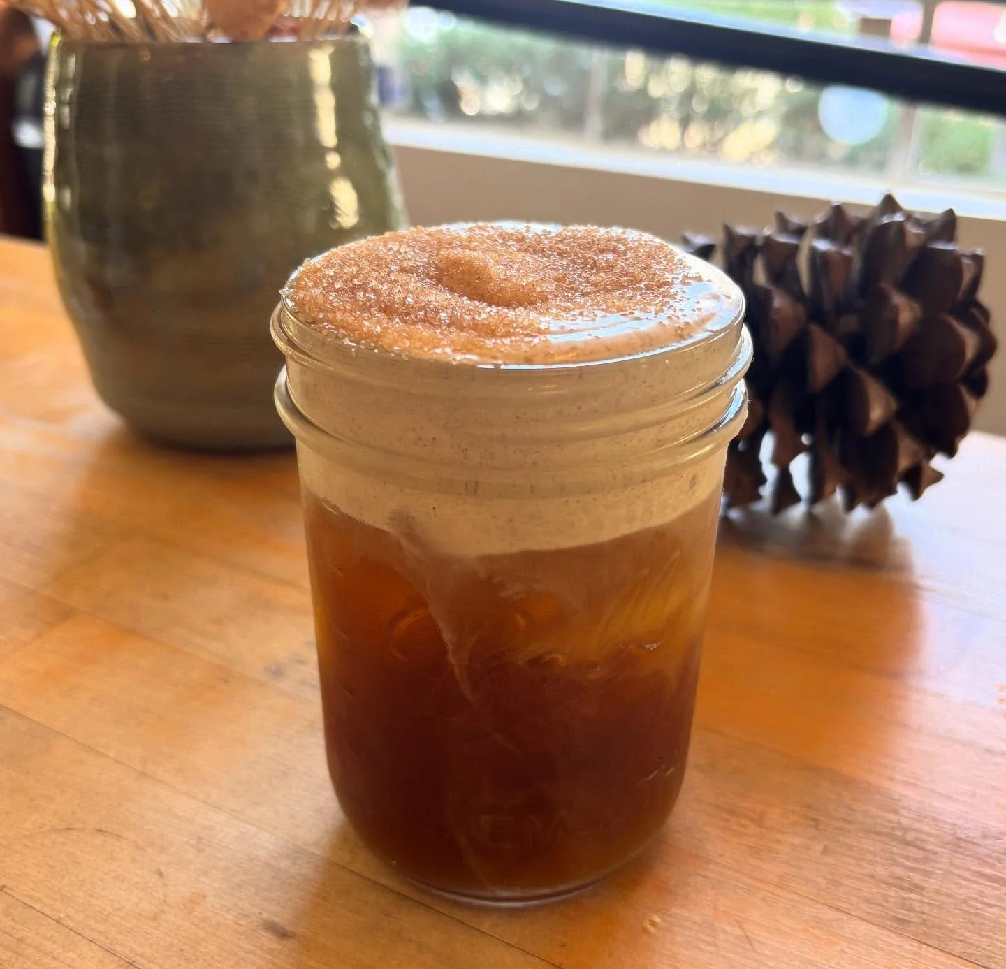 Happy Fall y&rsquo;all!! This maple cinnamon cold foam screams joy! 🍁🧡 #joyisanactofresistance