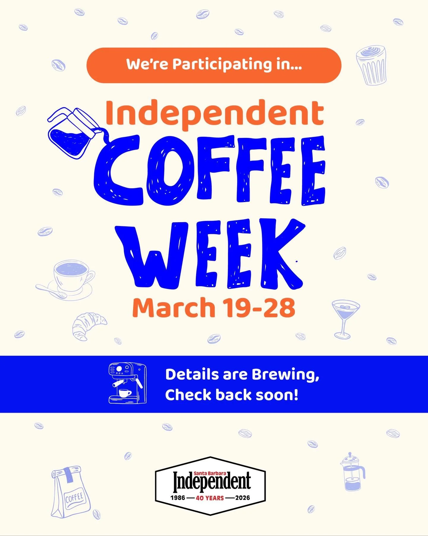 Coffee week starts now! Could there be a better time?!? For $5 get our Iced Brown Bear with cold foam or $10 for the special coffee &amp; homemade pastry 🐻