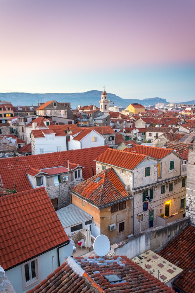 Split rooftop view from the Airbnb