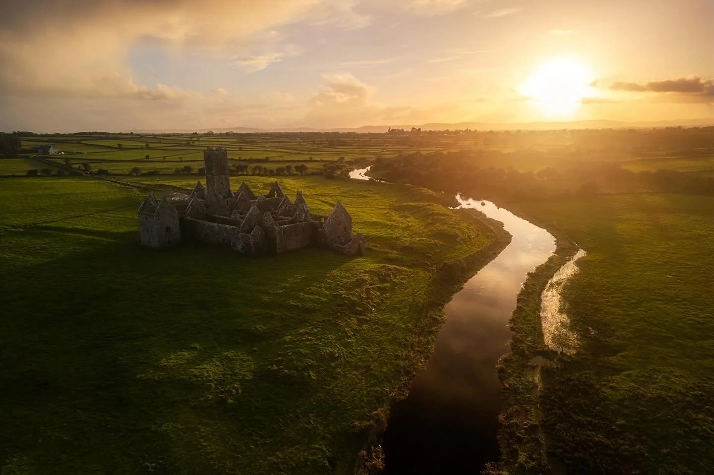 Ross Abbey on the Galway - Mayo board devised by the Black river. Caught a lovely sunset here. Love checking out the old abbey and exploring the different rooms. There&rsquo;s even a crypt where you can see human skeletons. Not what you want to be th