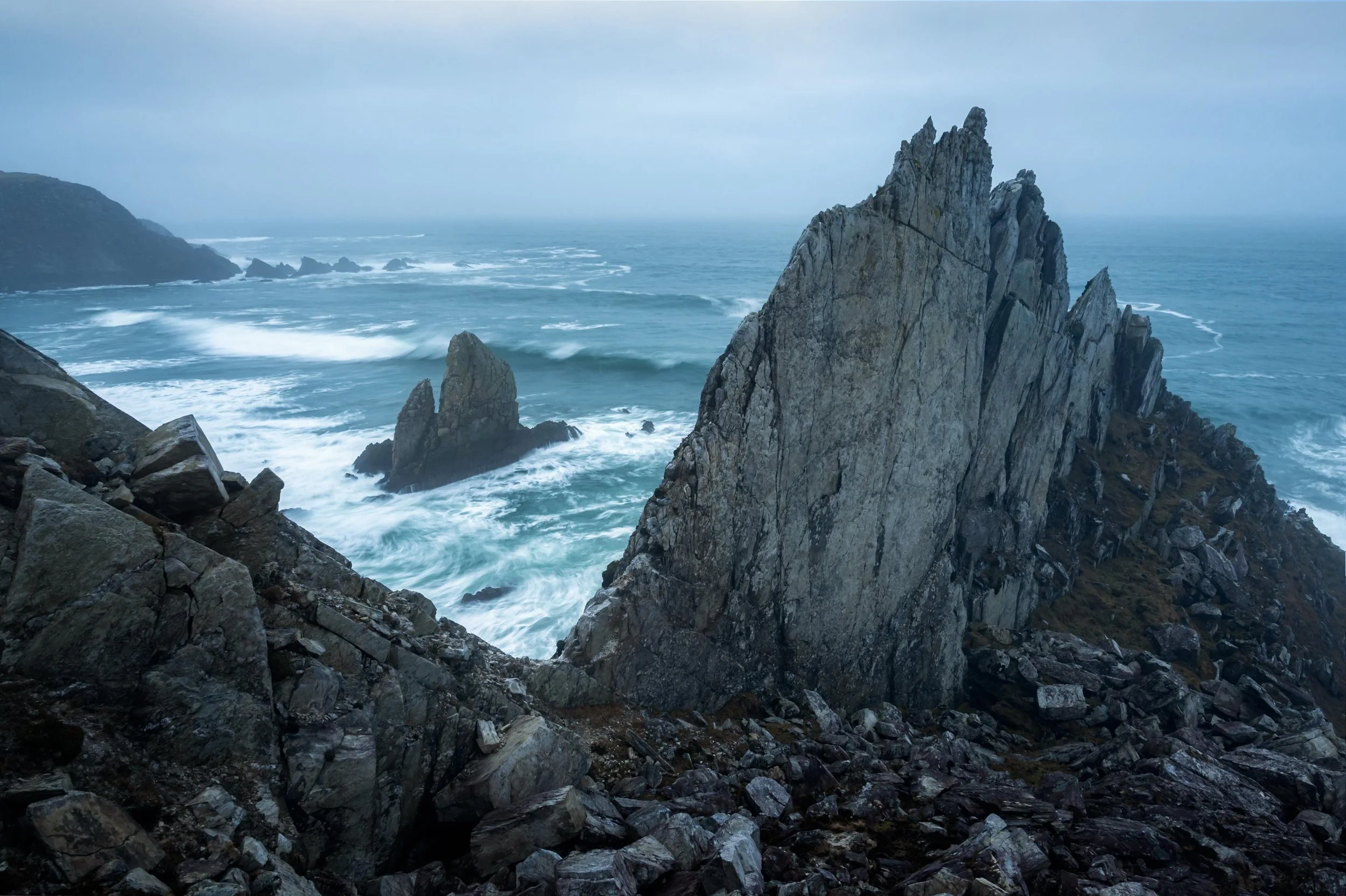 The Wild Atlantic coastline doing what it does best. There&rsquo;s something about the moody weather and coastline that hits different and feels ancient and untouched. I love this spot and have shot it in different seasons and conditions always findi