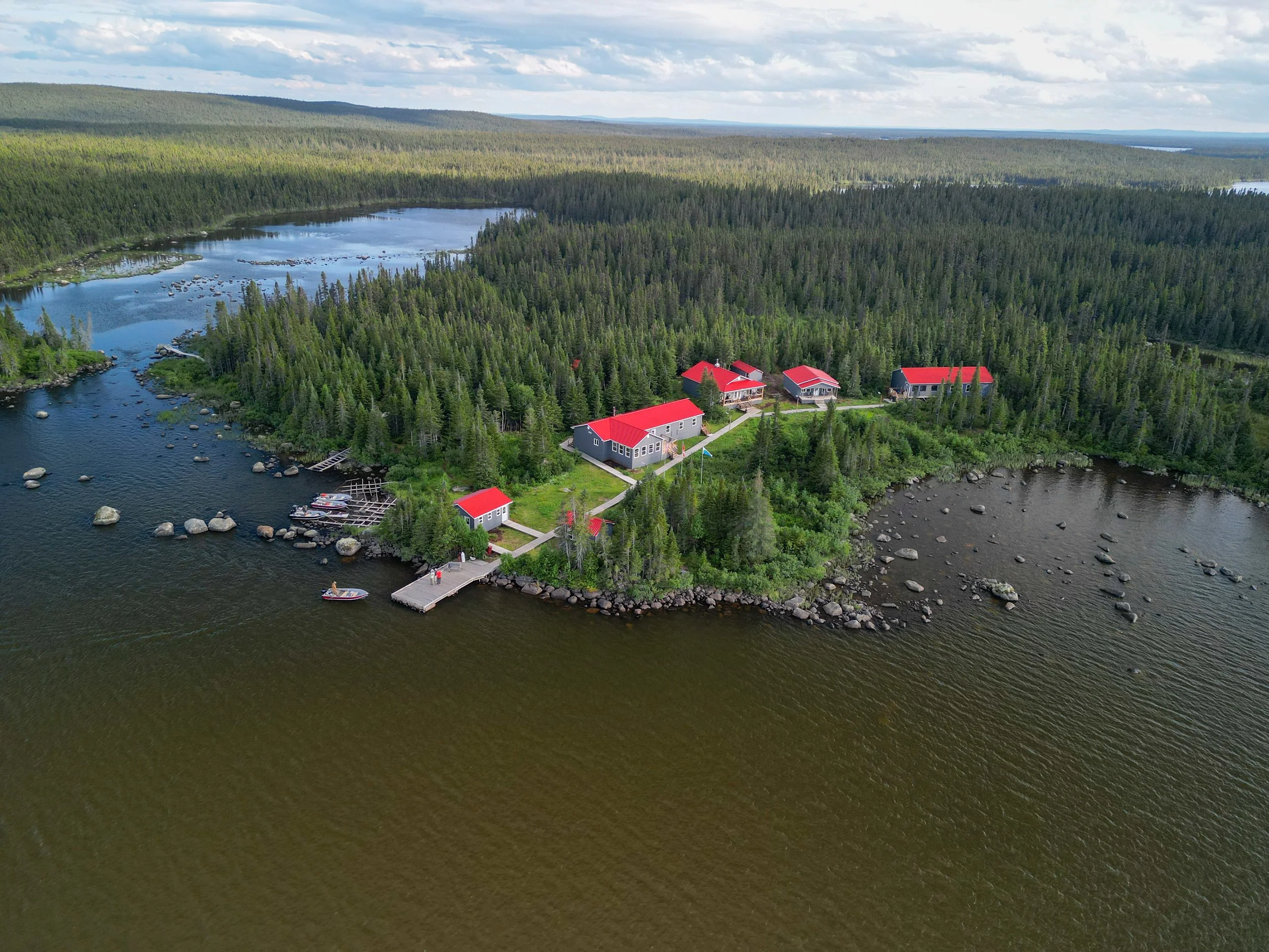 Igloo Lake Fishing Camp from above