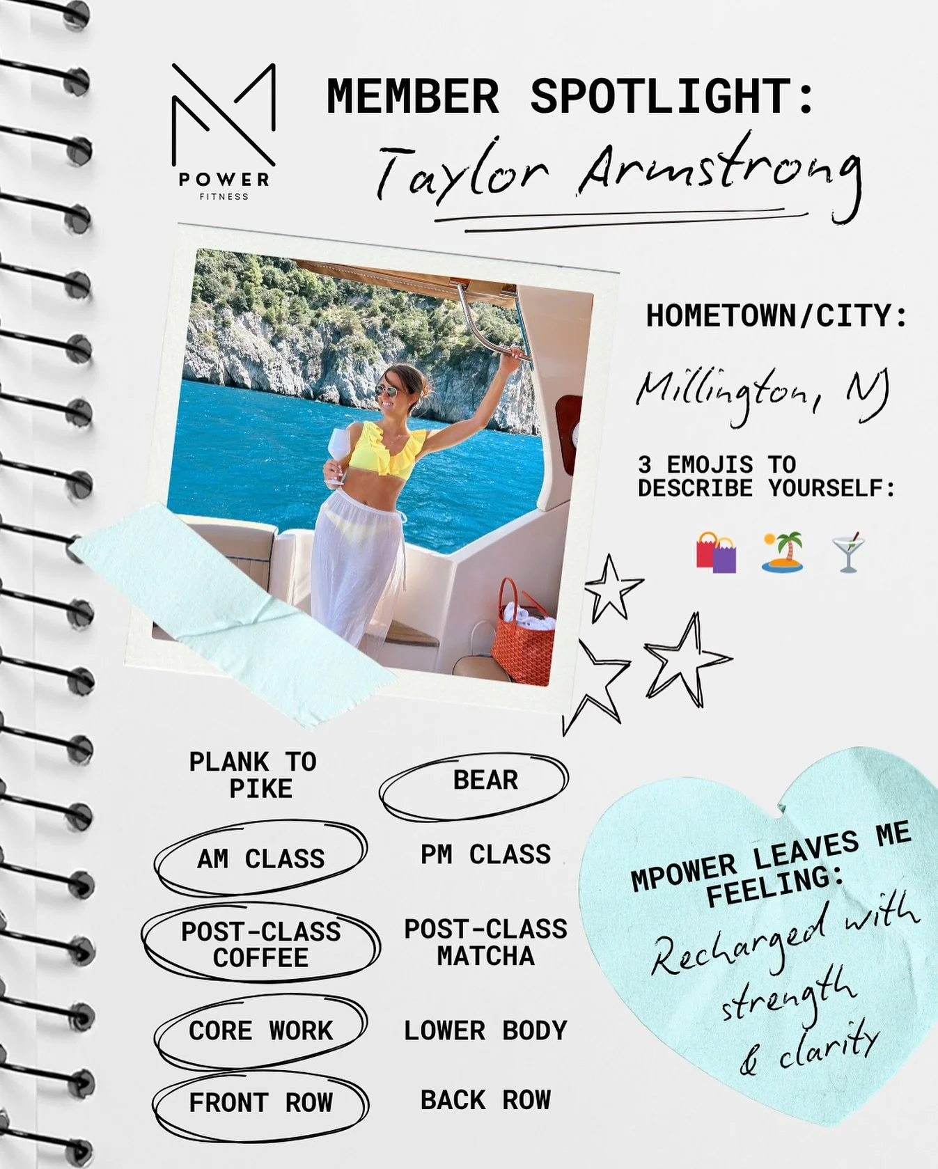 introducing&hellip; our very first member spotlight: @taylor_a329 🤩🤩

taylor has been with us from the beginning as a charter member &amp; has been KILLING it in classes ever since!! 

we love having you as part of of the mpower fam xoxoxo🫶