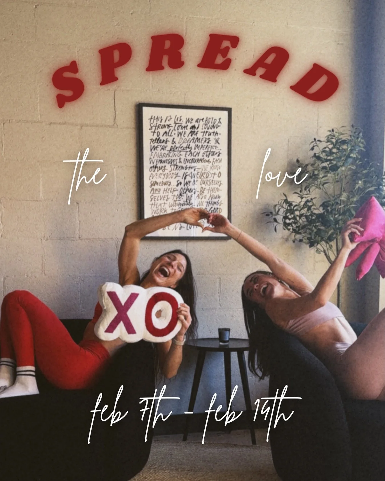 what better way to show your love than with some shakes??

from 2/7 - 2/14, bring a first timer to class &amp; you will BOTH receive a FREE class credit 

text your bestie, boo, or BOTH &amp; lets SPREAD THE LOVE <3