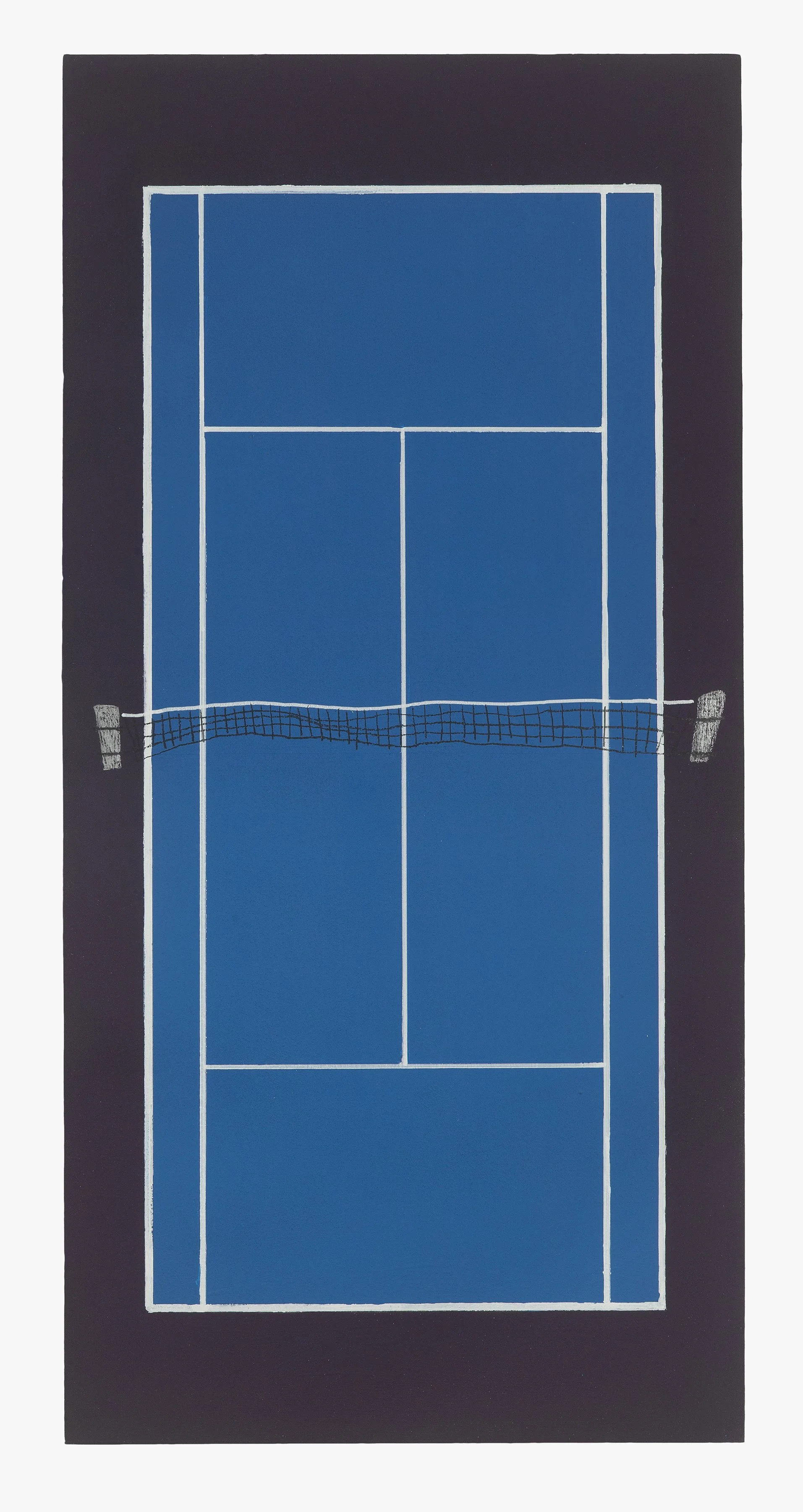 Mouratoglou Tennis Academy, 2026, Medium: Acrylic flash and colored pencil on wood panel
24x12x2 in
