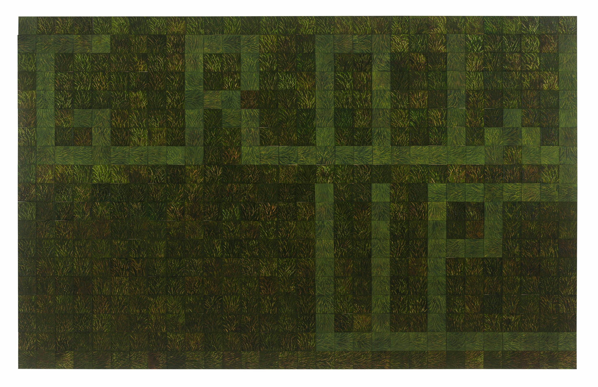 Listen To Mother, 2026, Medium: Oil and acrylic on 570 2x2 inch canvases mounted on panel
37.5 x 59.5 x 2 in