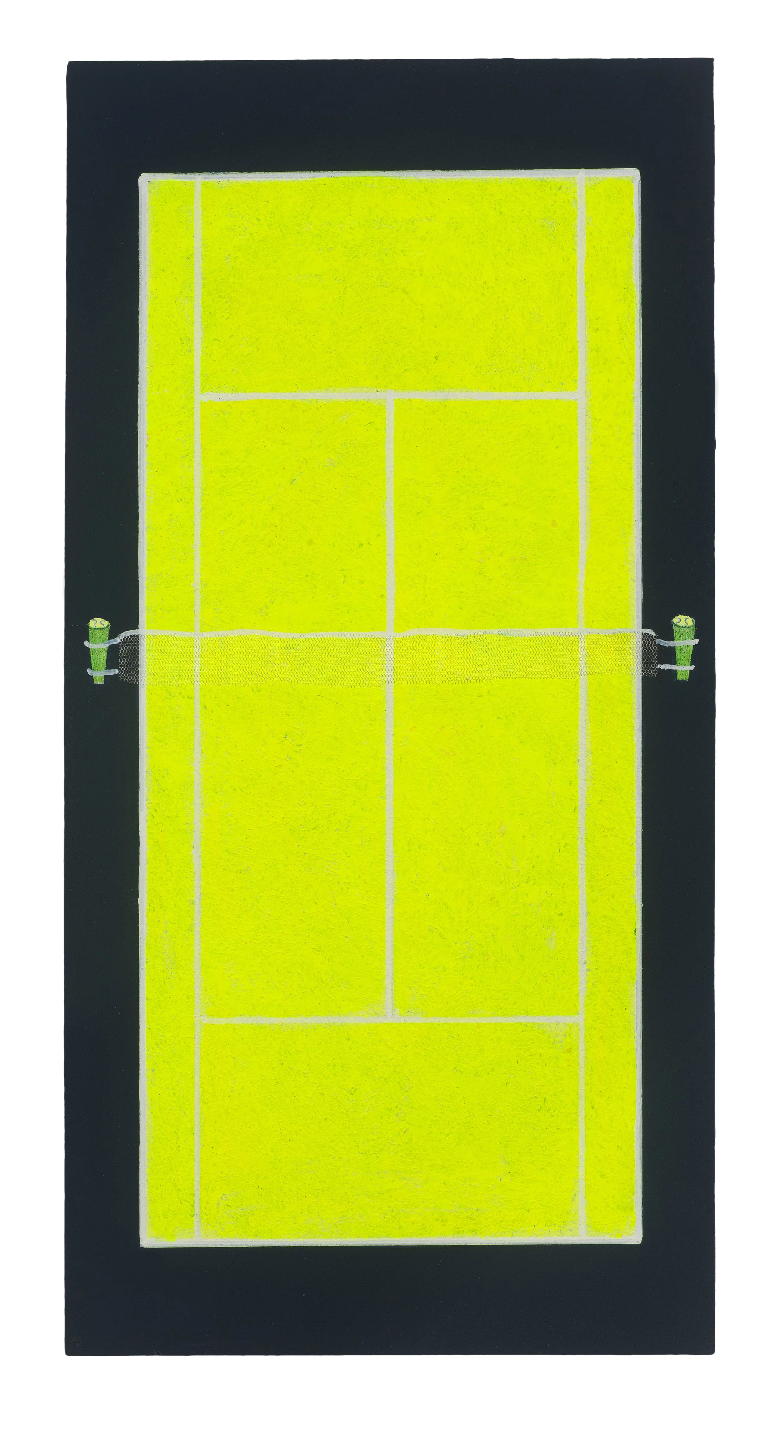Smoke The Ball, 2026, Meduim: Acrylic flash, fiber paste, colored pencil, and recycled netting on panel
12x12x2 in