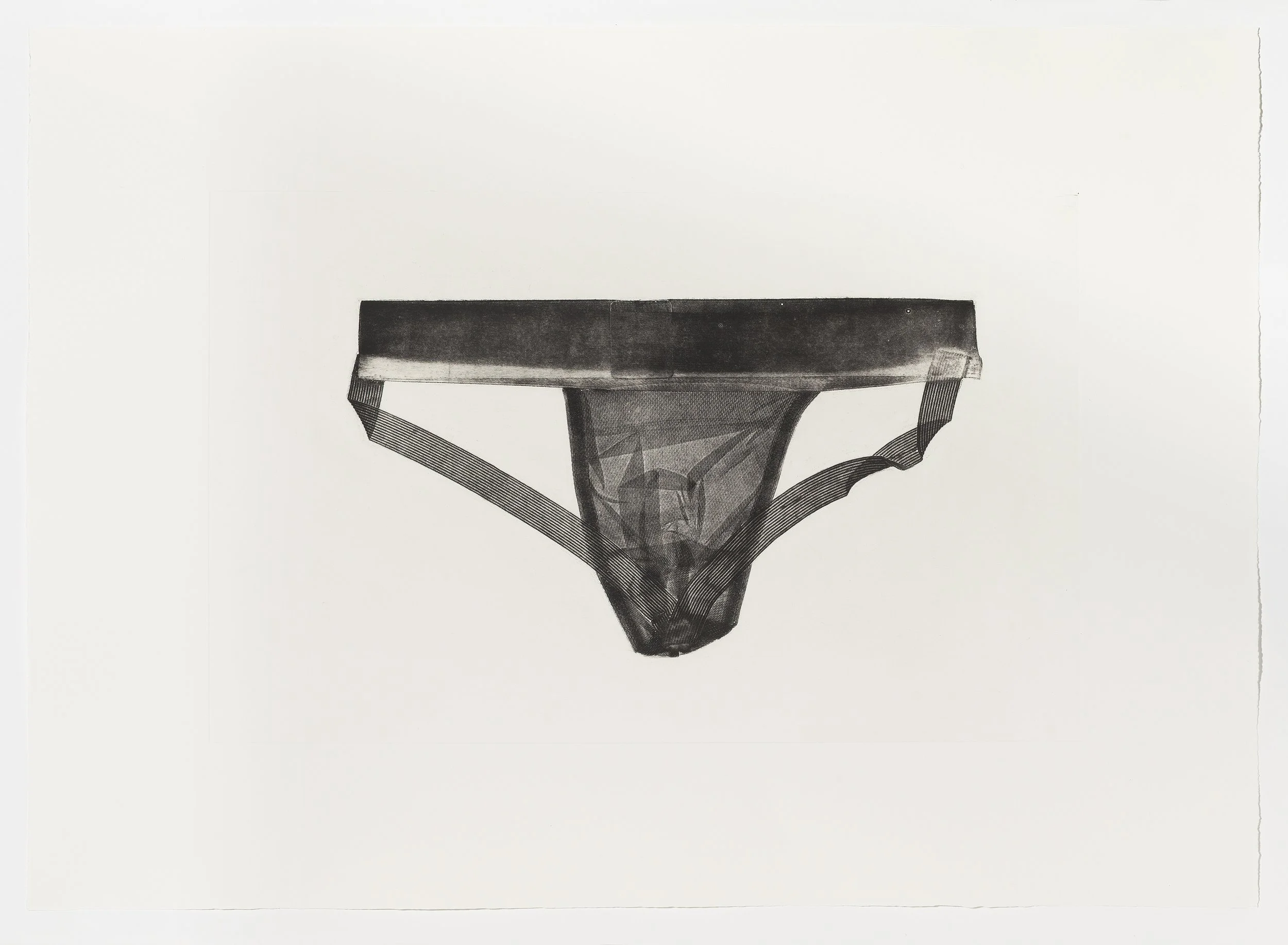 Jock Bra Shock Doctor Front, 2026, Medium: Etching on Arches 88 paper 
15x22 in