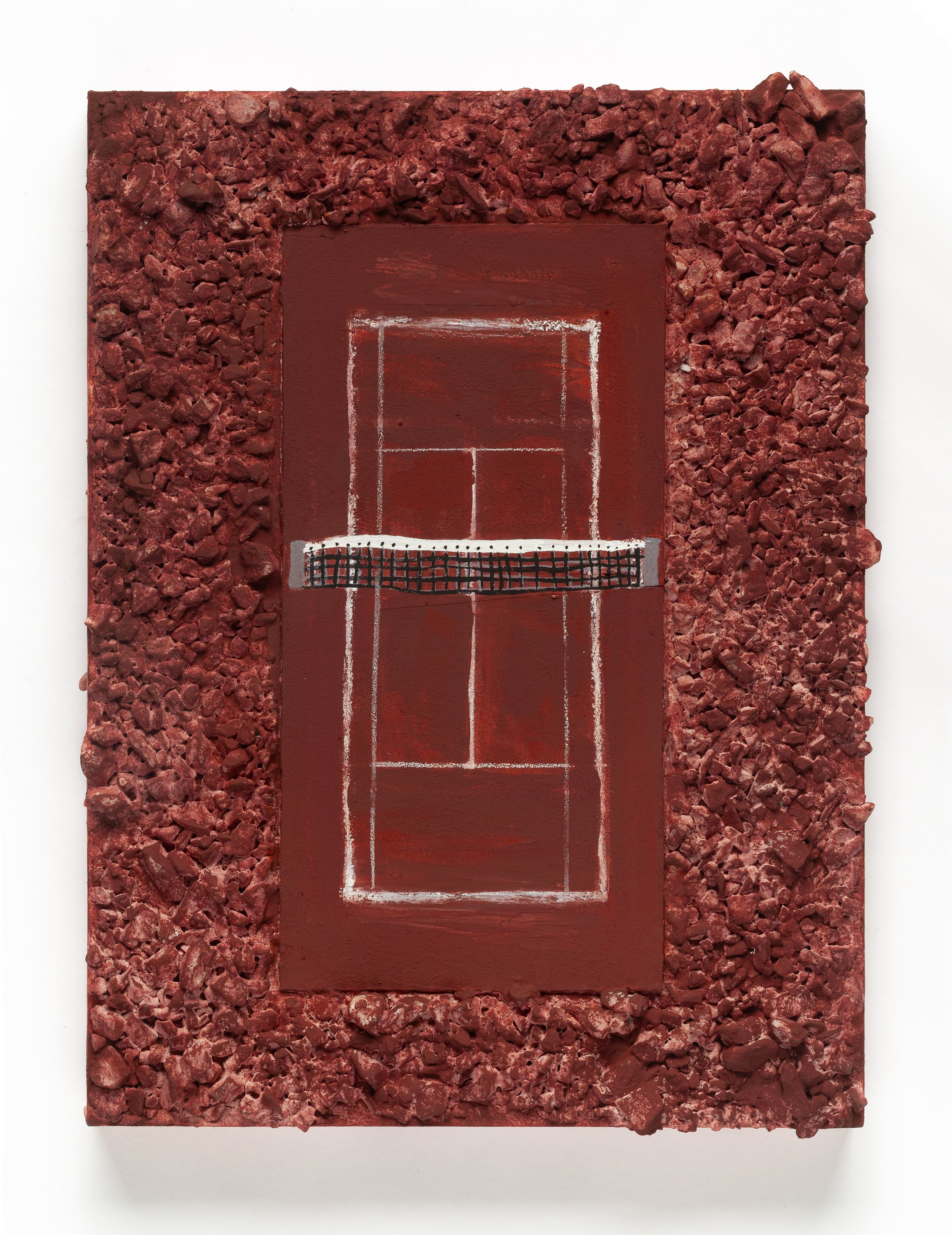 Study for Rome #1, 2026, Acrylic, mosaic, paint additives on panel, 12x24xin
