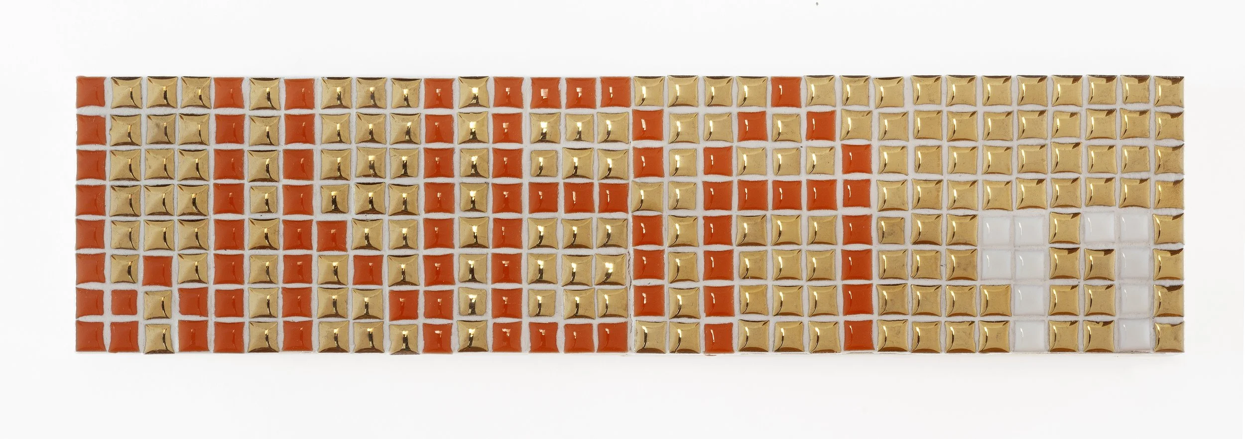 WNBA 97',  2026, Mosaic on panel, 16x4x2in