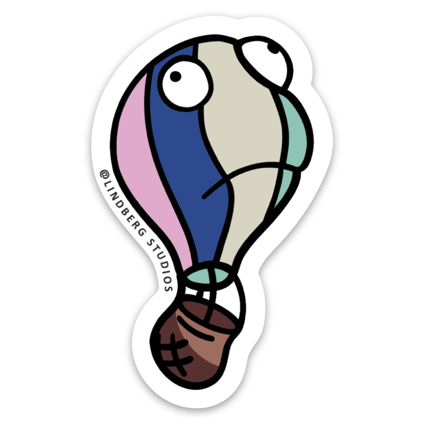 Hot Air Balloon (blue) Sticker
