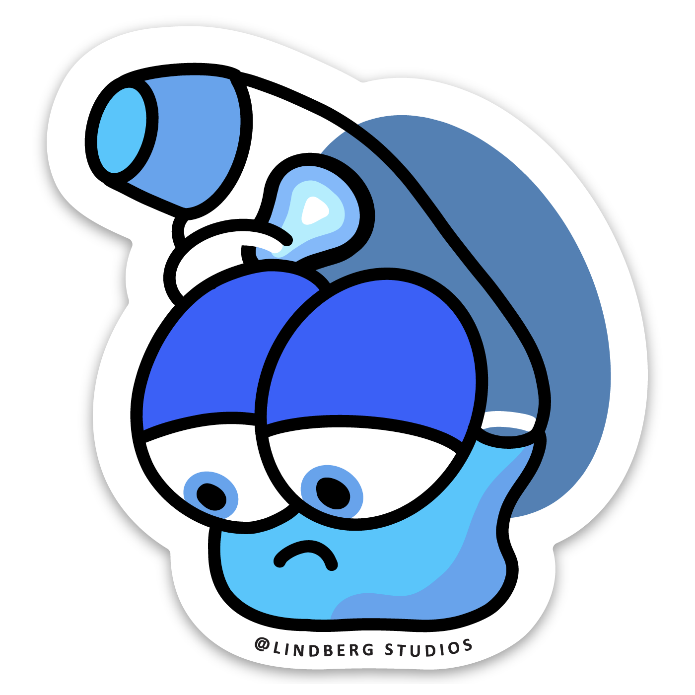 Lava Lamp (blue) Sticker