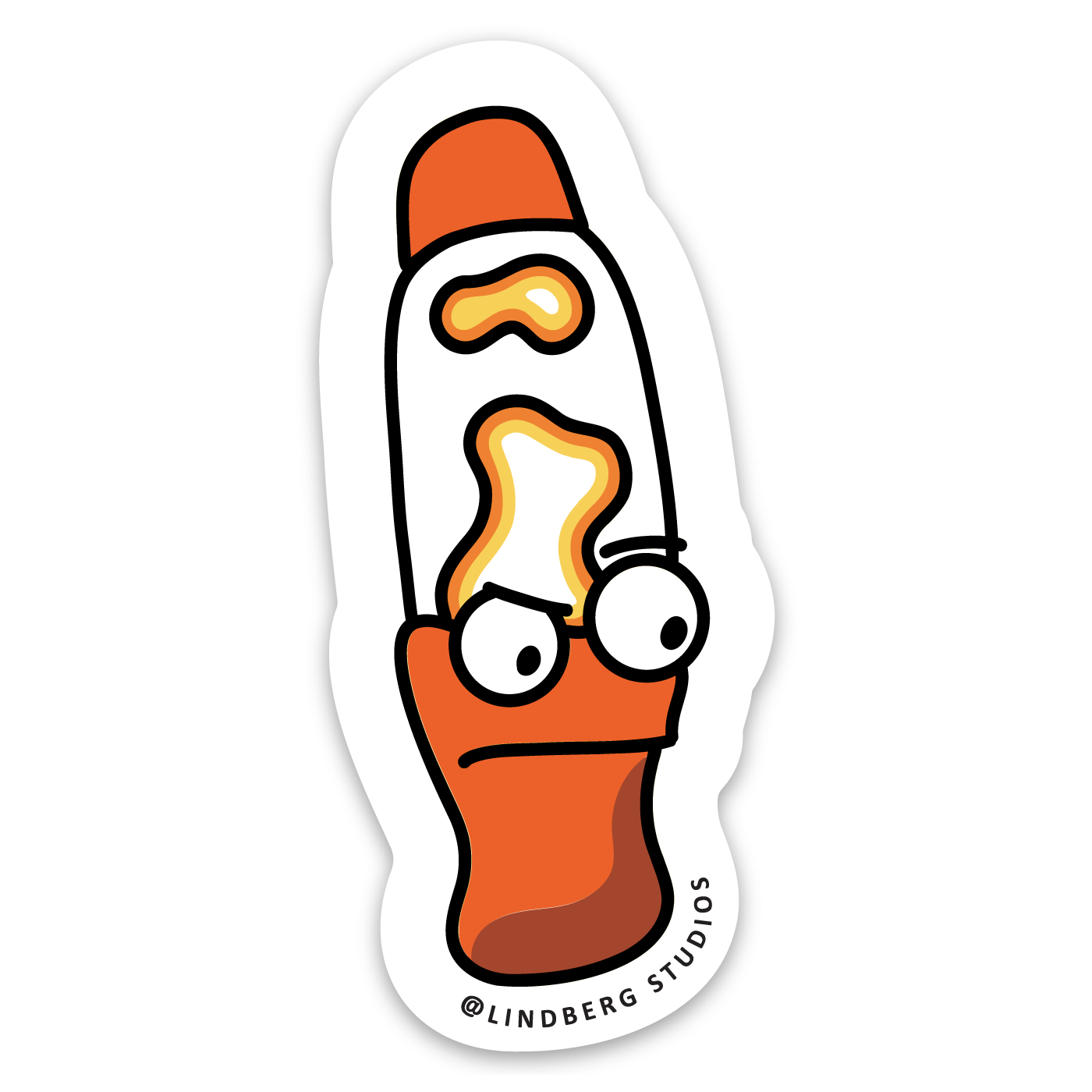 Lava Lamp (orange) Sticker