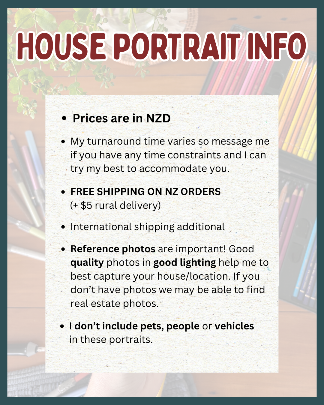 House portrait info