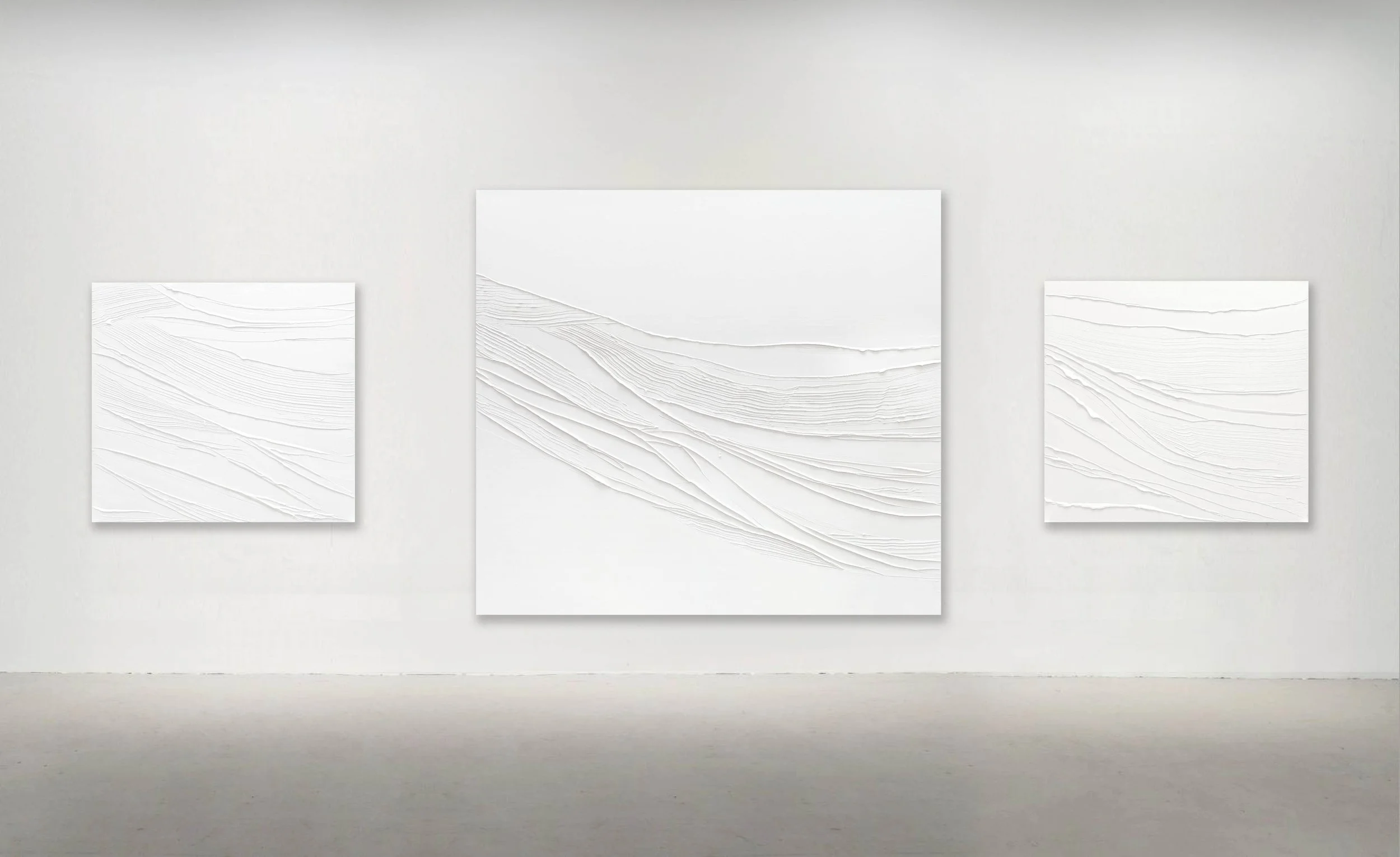 SILENCE FOR SOFI 2, SILENCE - FOR SOFI SILENCE FOR SOFI 3, 2019. Oil on linen
40 × 44 in (102 × 112 cm); 77 × 84 in (195.6 × 213.4 cm).