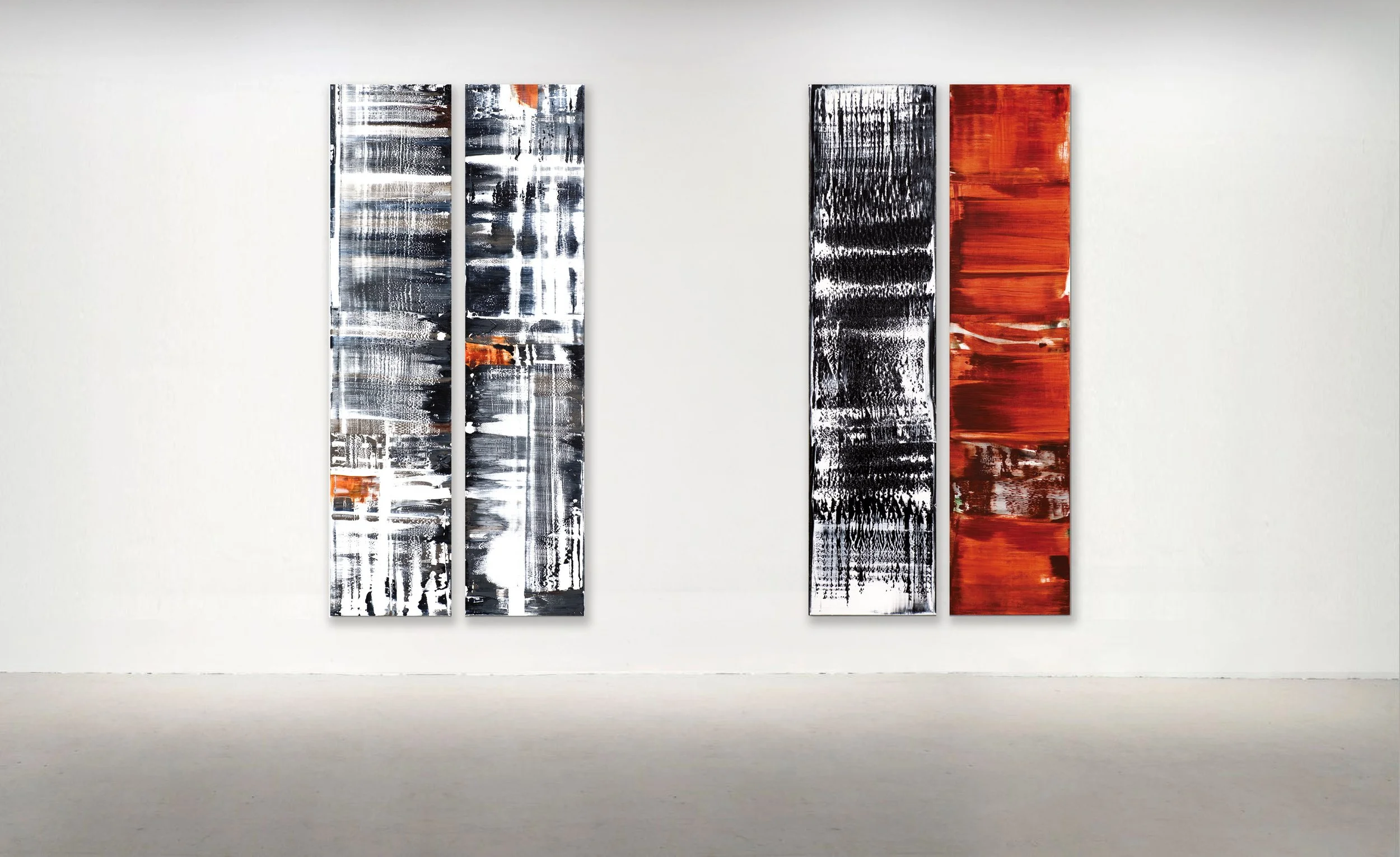 ODENWALD 1152 NO. 22, 21,  2008. Oil on Linen 73 x 33.5 inches (198 X 85 cm).