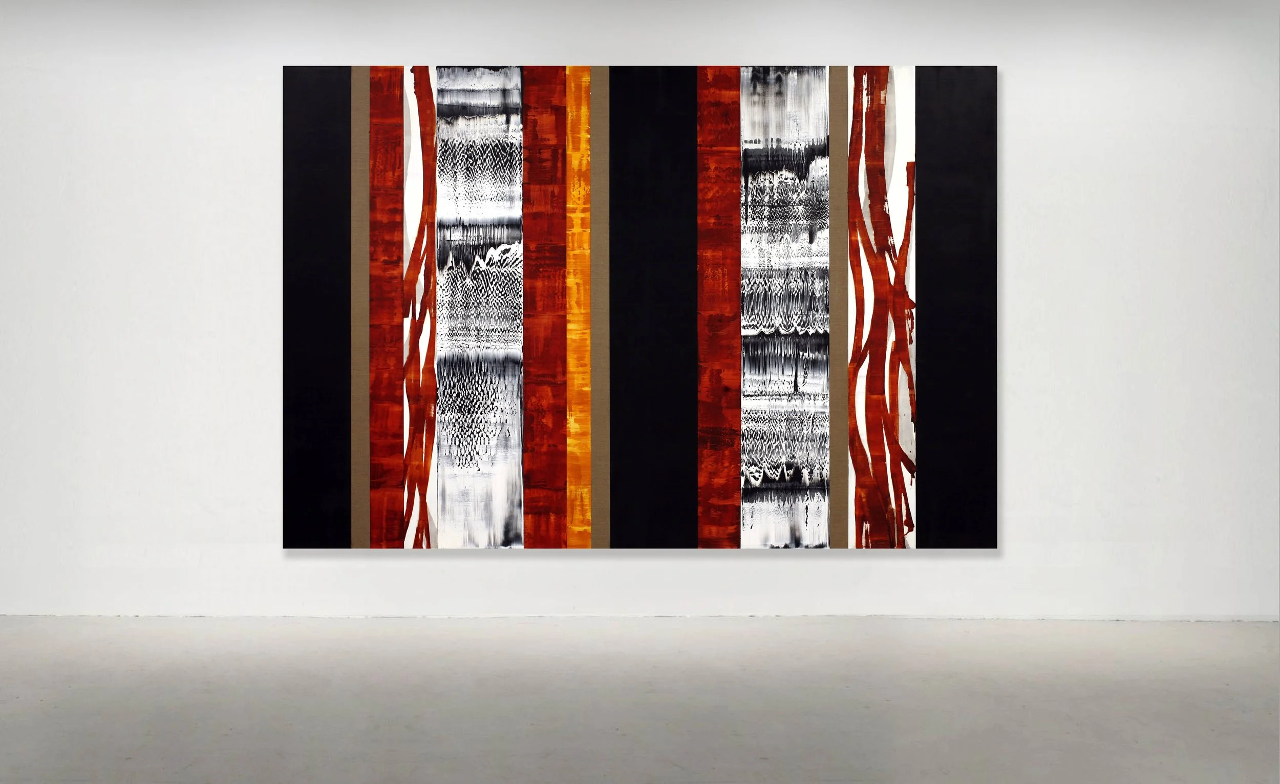 ENERO 18.10, 2010. Oil on Linen 90 × 133 inches (229 × 338 cm). PRIVATE COLLECTION.
