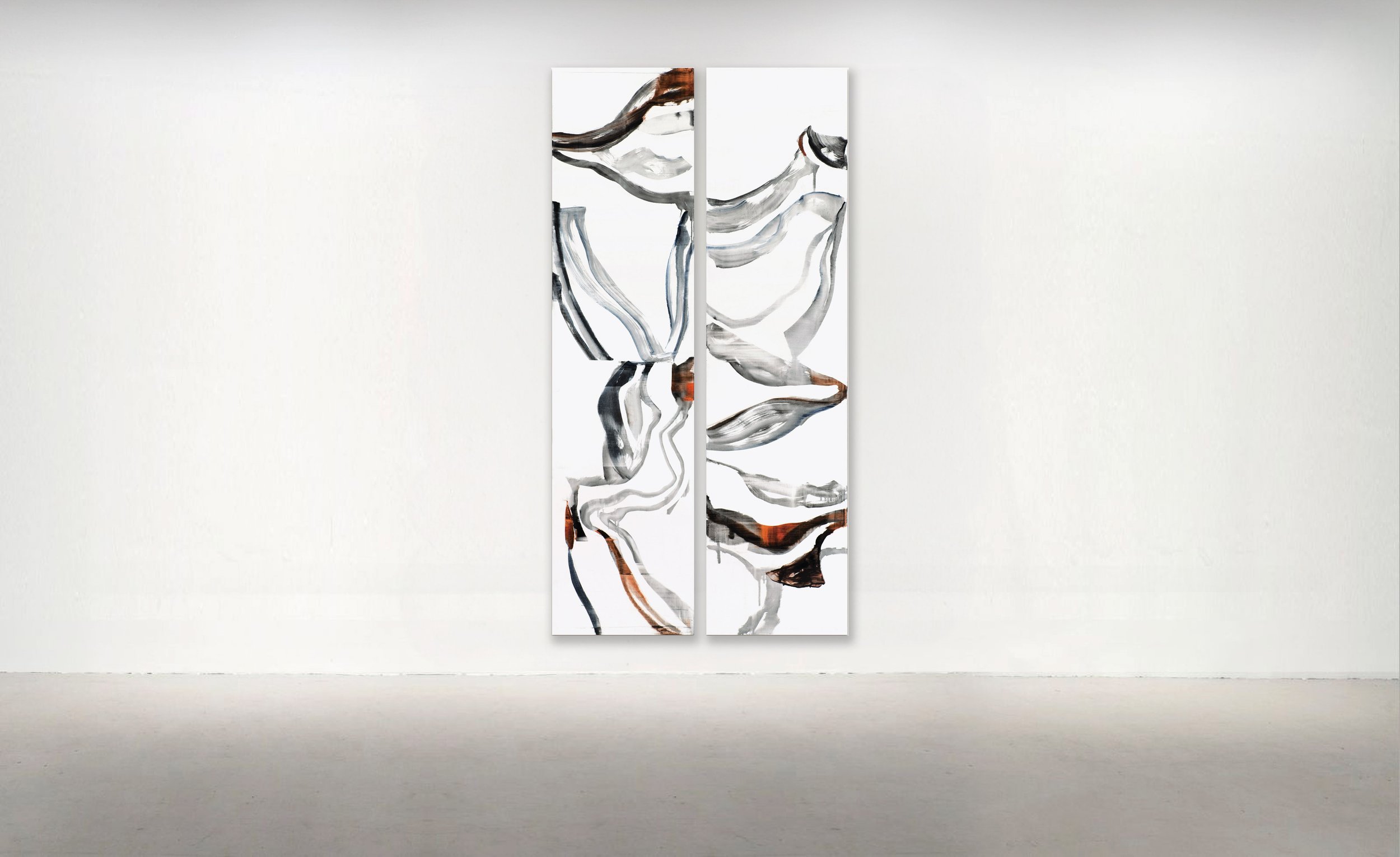 ODENWALD 1152 NO. 23, 2008. Oil on Linen 78 x 33.5 inches (198 X 85 cm). PRIVATE COLLECTION SANTA FE, NM.