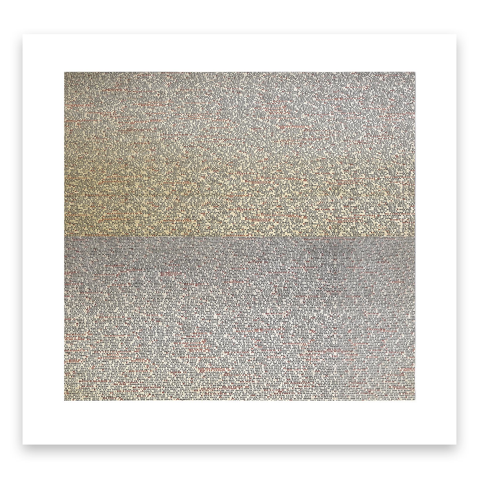 SILENCE IN PRAGUE T 1, 2019. Pigment ink print on paper 24 x 24 inches (61 x 61 cm).
