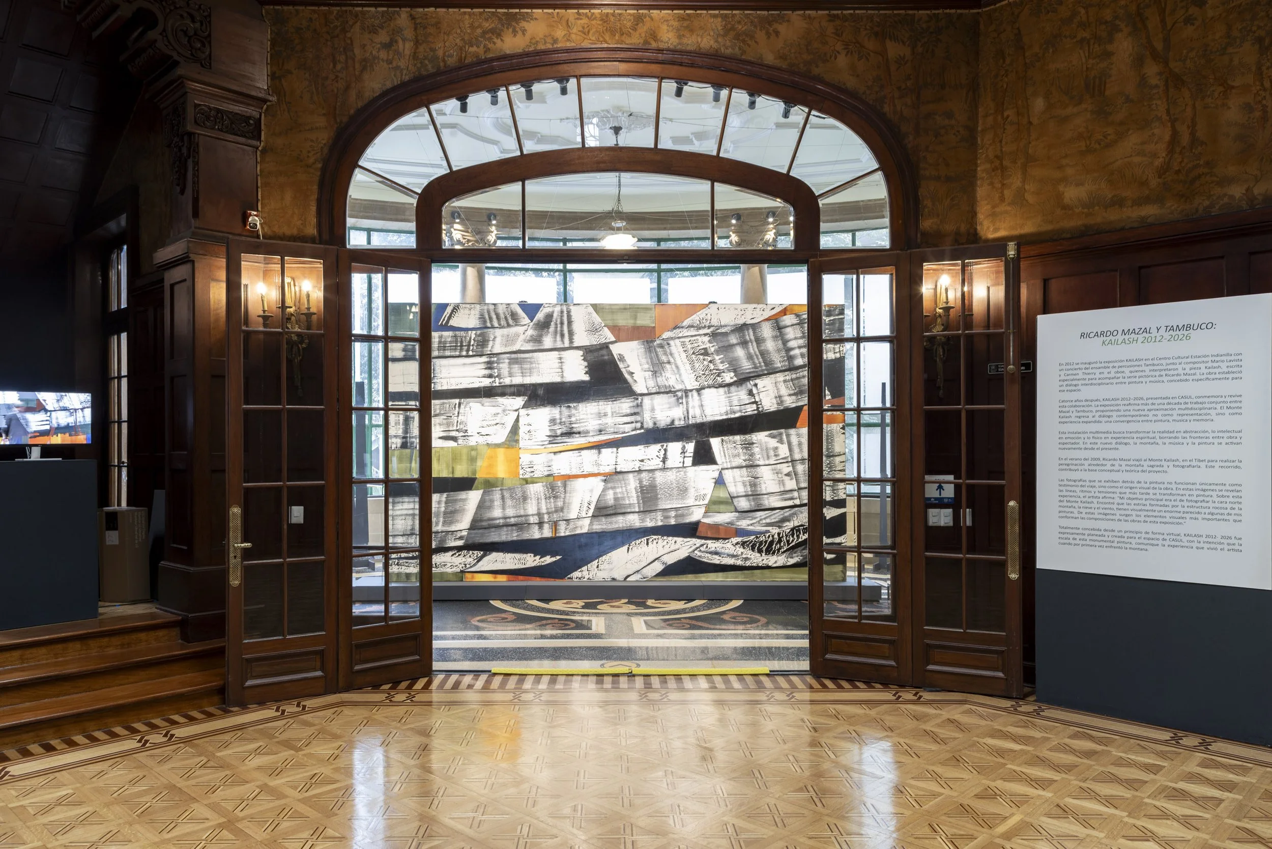 Installation view of KAILASH 2012-2026, Casa Universitario del Libro, Mexico City, 2026
