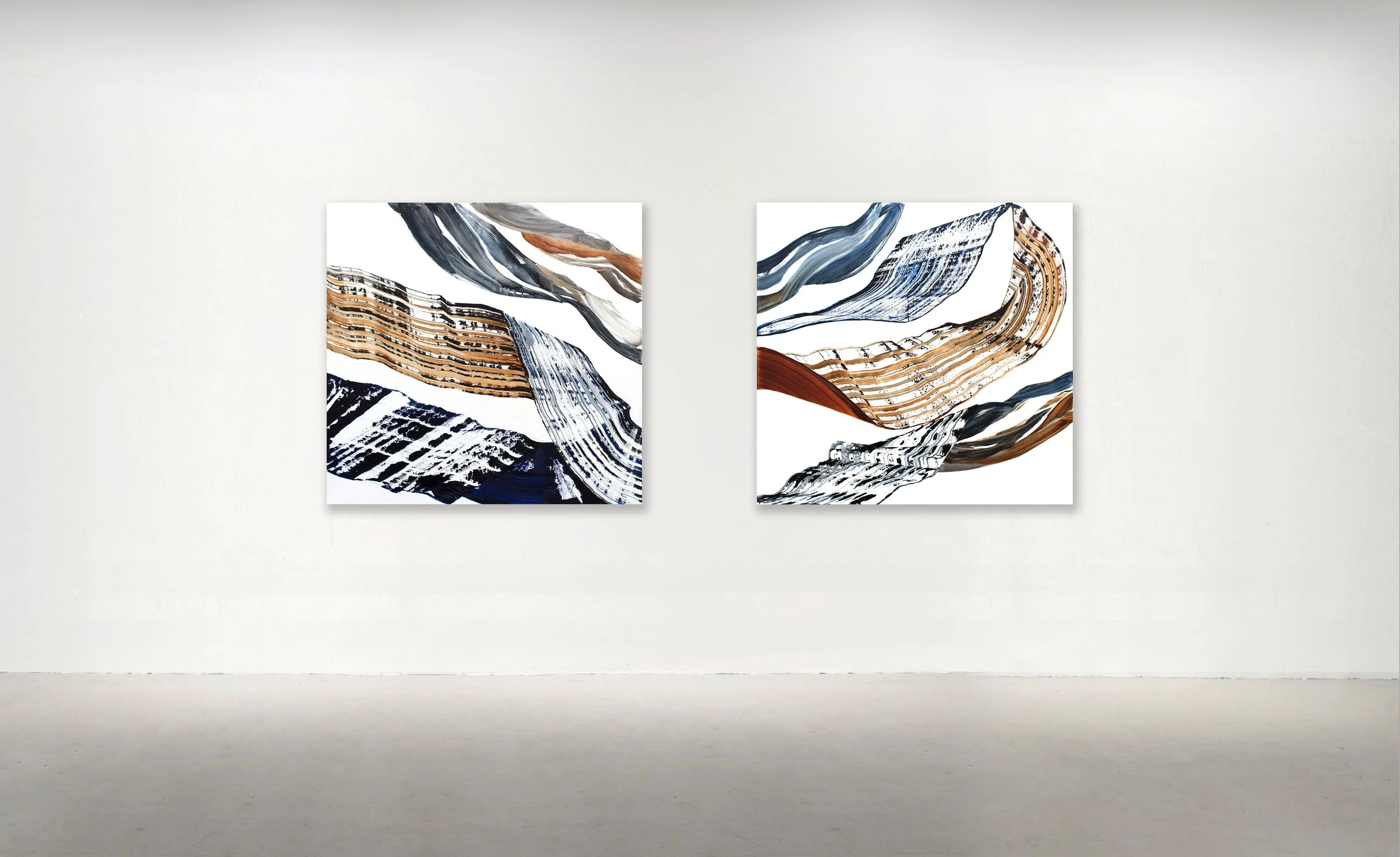 Bhutan PF5 and Bhutan PF4, 2014 Oil on Linen 40 x 42 inches / 101.6 x 106.6 CM
