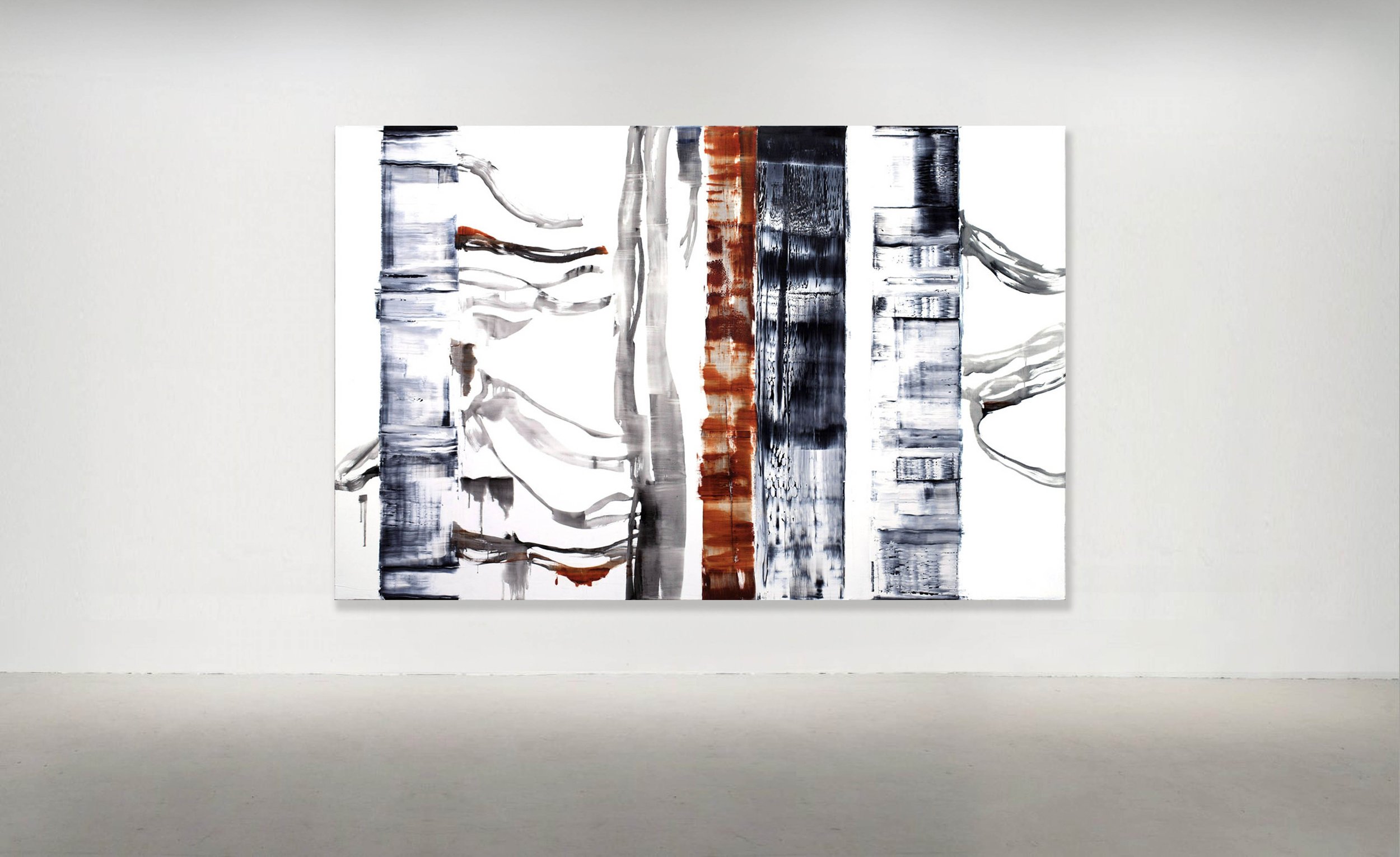 ODENWALD 1152 NO. 3, 2008. Oil on Linen 78 x 120 inches (198 X 305 cm). PRIVATE COLLECTION SANTA FE, NEW MEXICO.