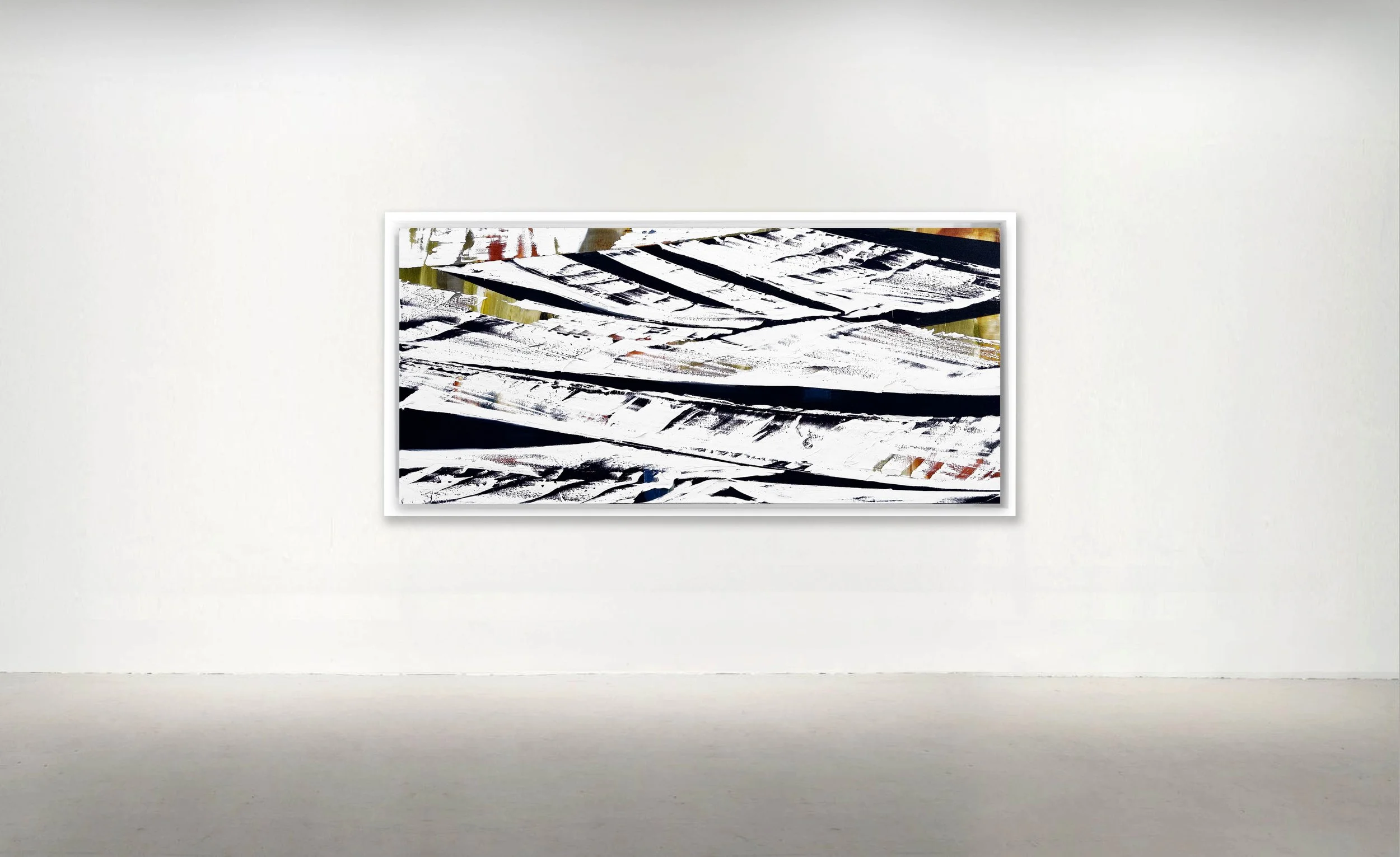 WHITE MOUNTAIN RR 2, 2025. Oil on linen
36 x 80 inches (91.5 X 203 cm). 