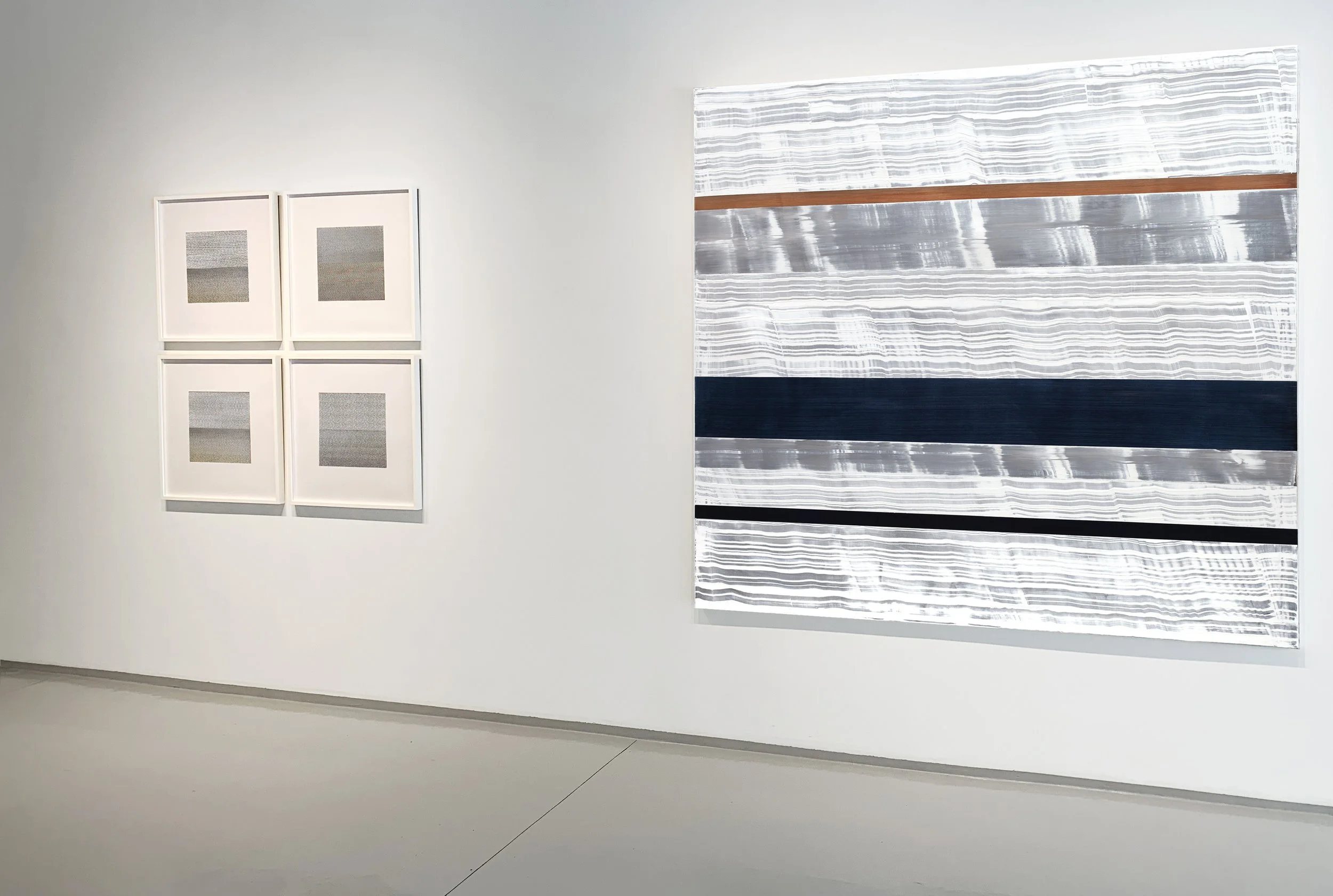 Installation view of SILENCE IN PRAGUE AND SEPTEMBER PAINTINGS at Sundaram Tagore Gallery, Chelsea, NY 2019