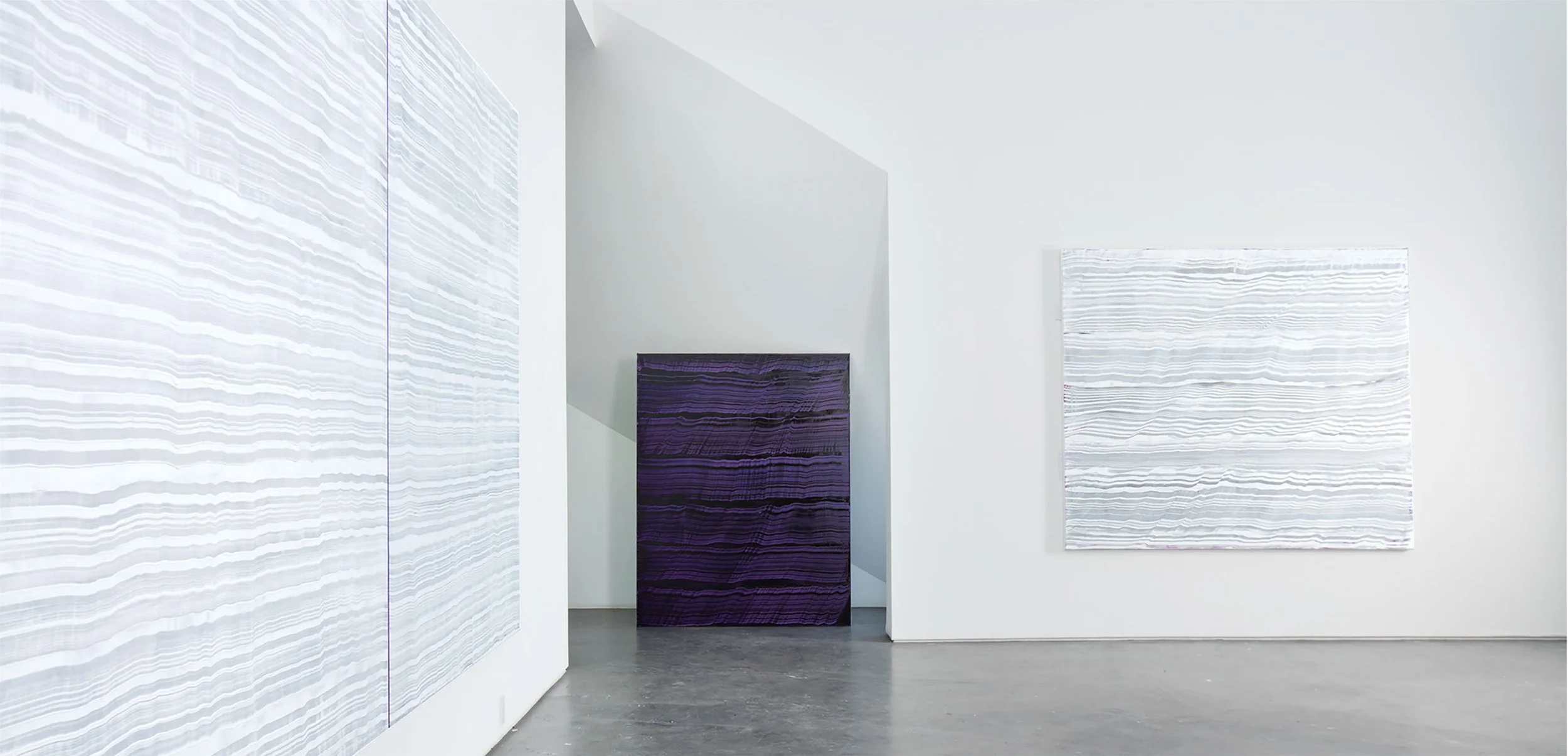 Installation view of the VIOLETA series, artist’s studio, Santa Fe, NM, 2017.
