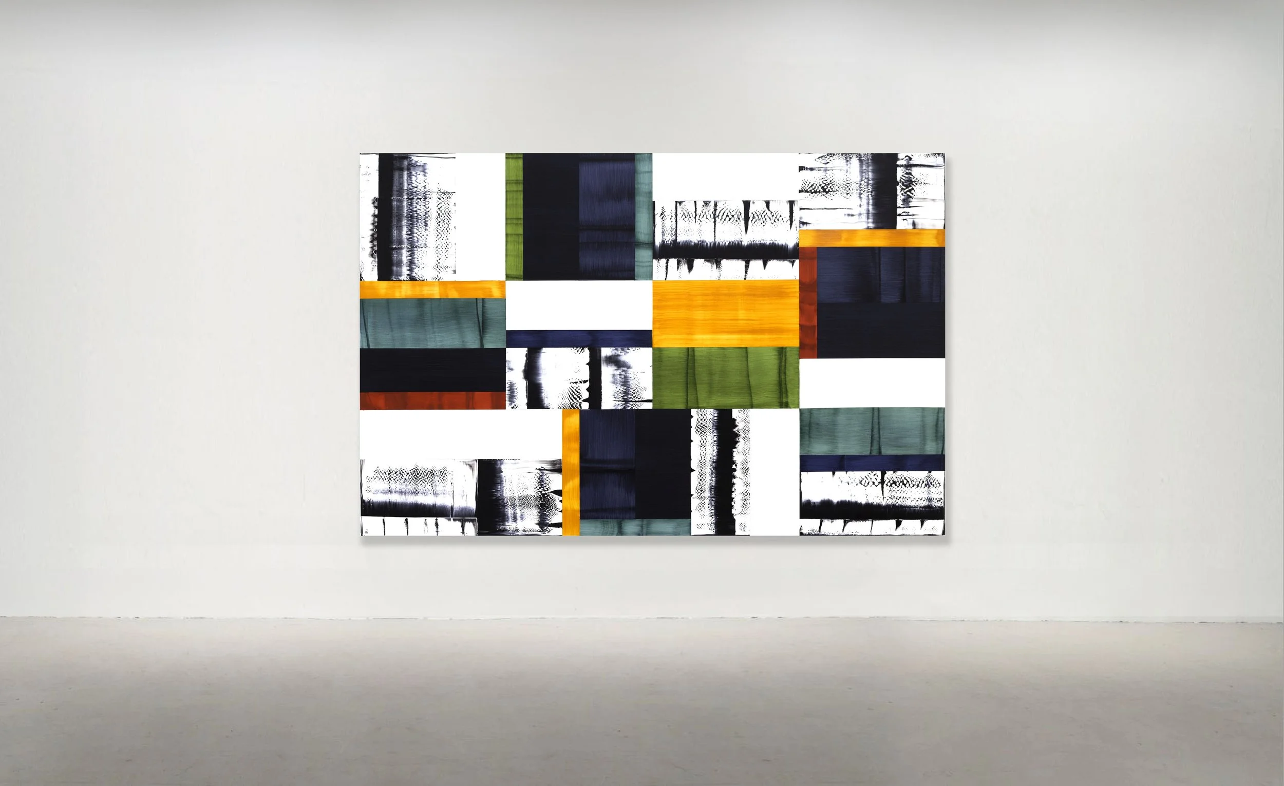 BHUTAN G 9, 2015. Oil on Linen 66 x 100 inches (167.5 x 254 cm).