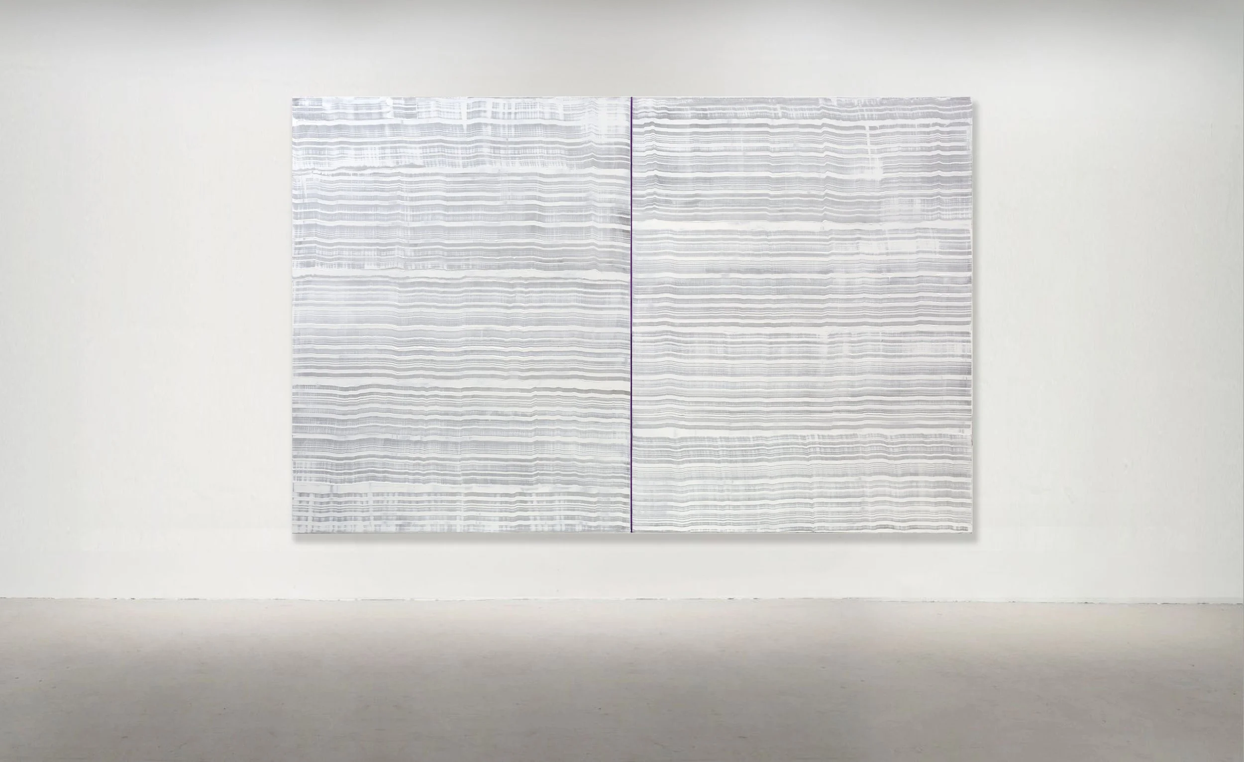 4 LOS ANGELES - WHITE AND VIOLET (PEACE), 2016. Oil on Linen 83 x 128 inches (211 x 325 cm).
